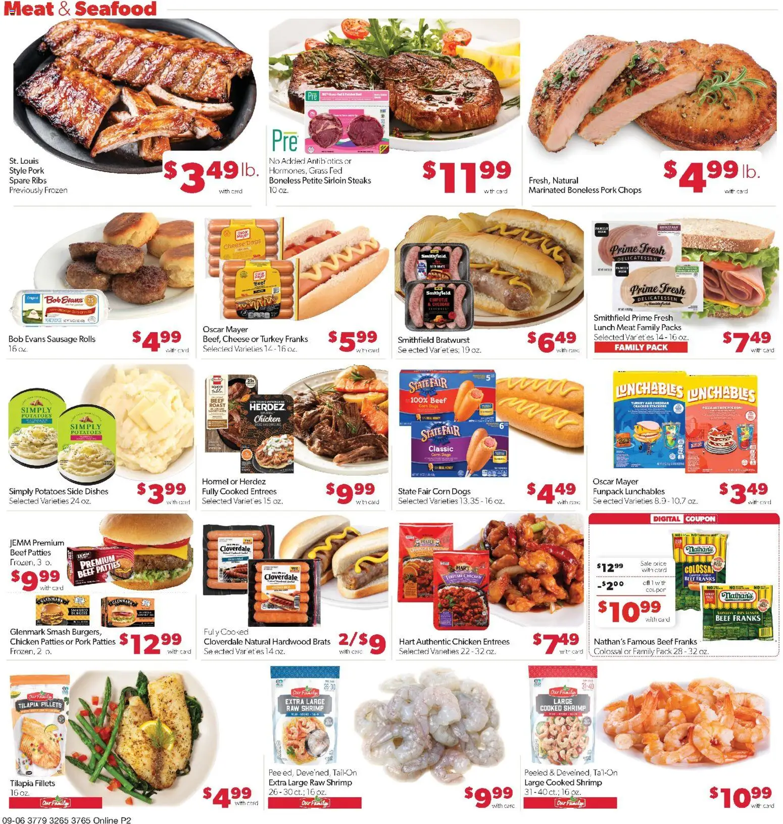 Family Fare Weekly Ad - IA - valid from 09/06/2026 | Page: 6 | Products: Bratwurst, Tilapia, Beef, Sausage