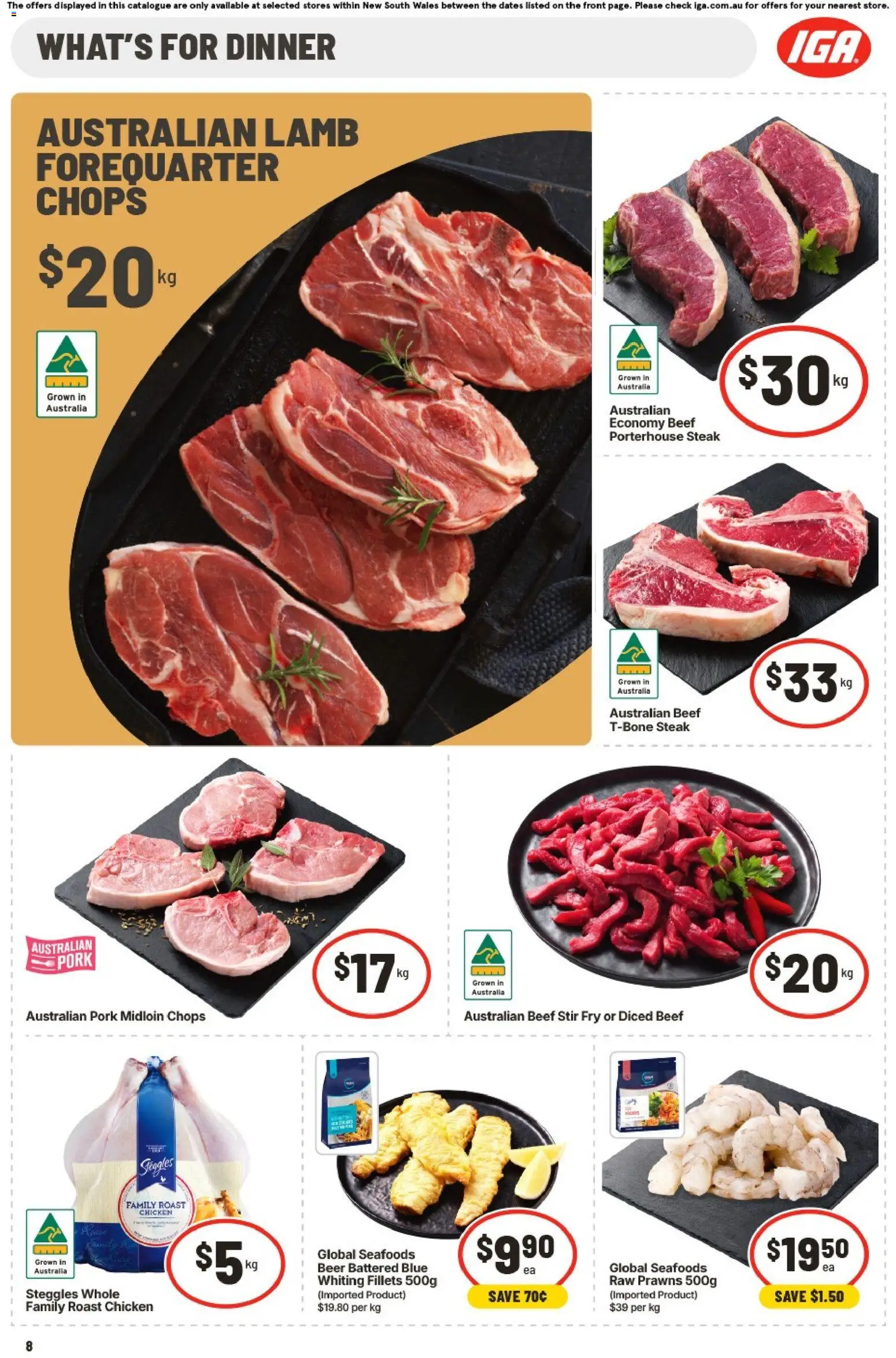 IGA catalogue - valid from 02/09/2026 | Page: 9 | Products: Pork, Lamb, Beef, Prawns