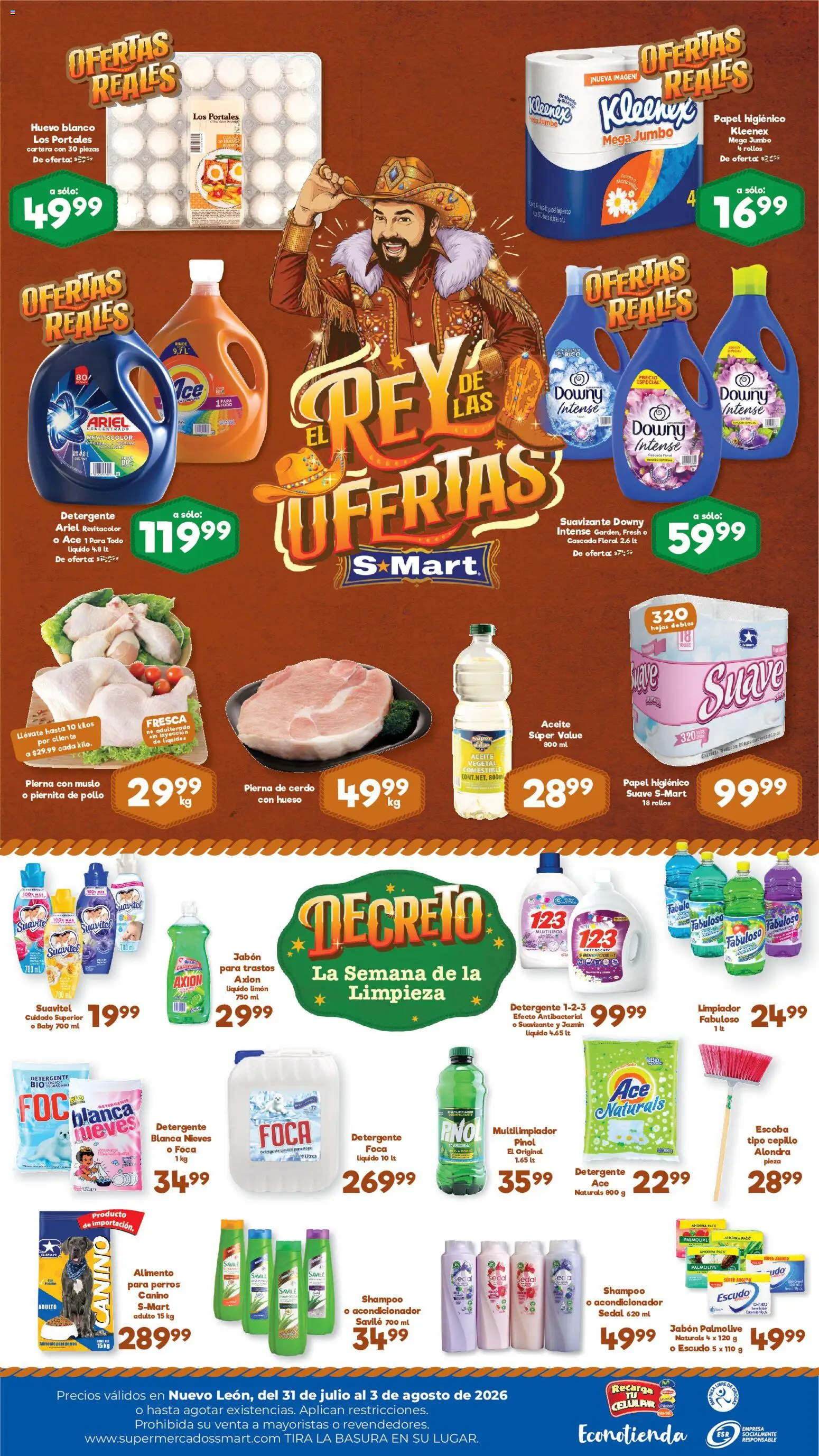 Nuevas ofertas de S-Mart válidas en toda la República Mexicana desde el 31/07/2026. ¡Encuentra las mejores ofertas en S-Mart folleto Monterrey! | Página: 2 | Productos: Cepillo, Limón, Escoba, Acondicionador