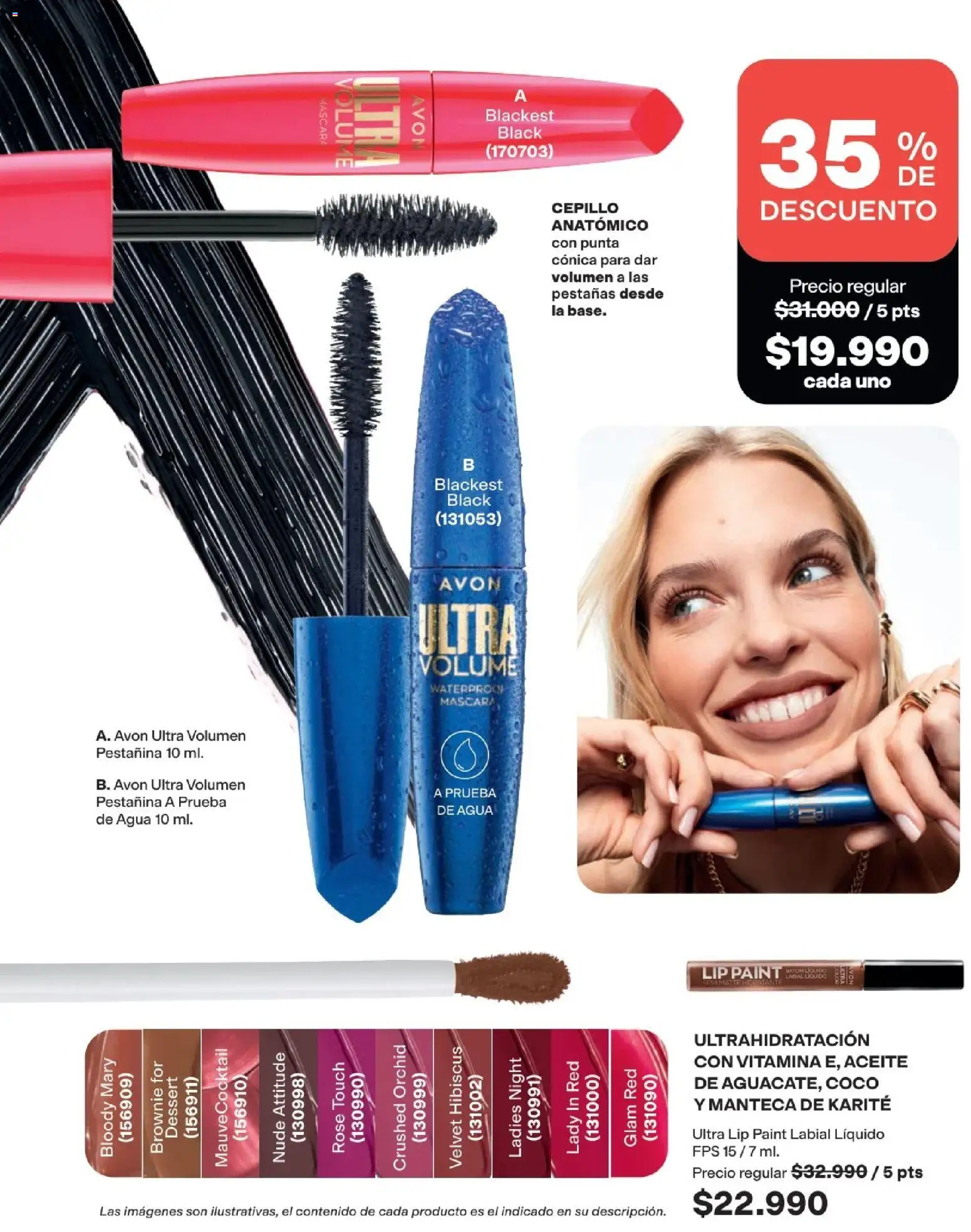 Avon revista - valida desde el 01.09.2026 | Página: 50 | Productos: Agua, Cepillo, Coco, Manteca