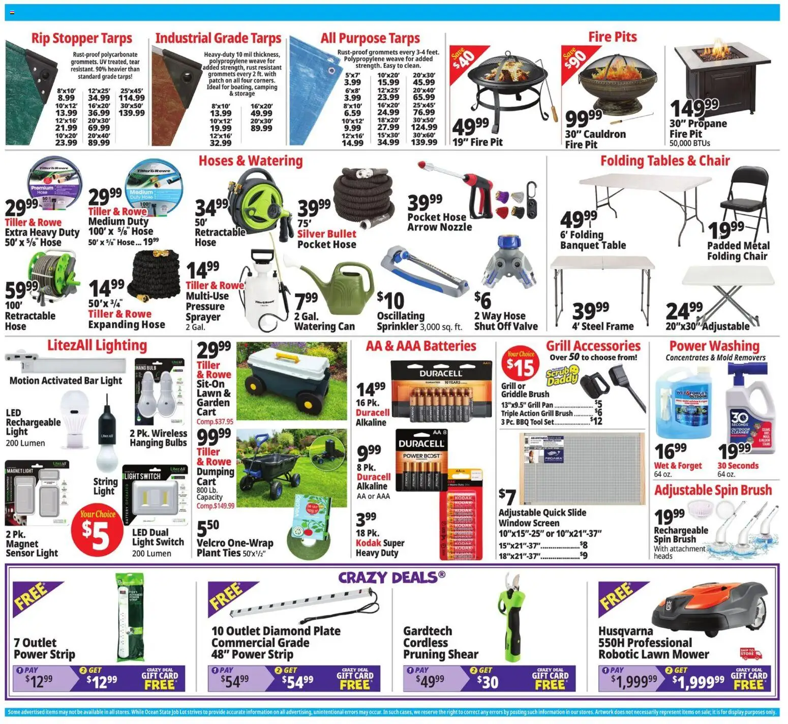 Ocean State Job Lot Weekly Ad - valid from 07/30/2026 | Page: 8 | Products: Lawn Mower, Table, Chair, Sensor