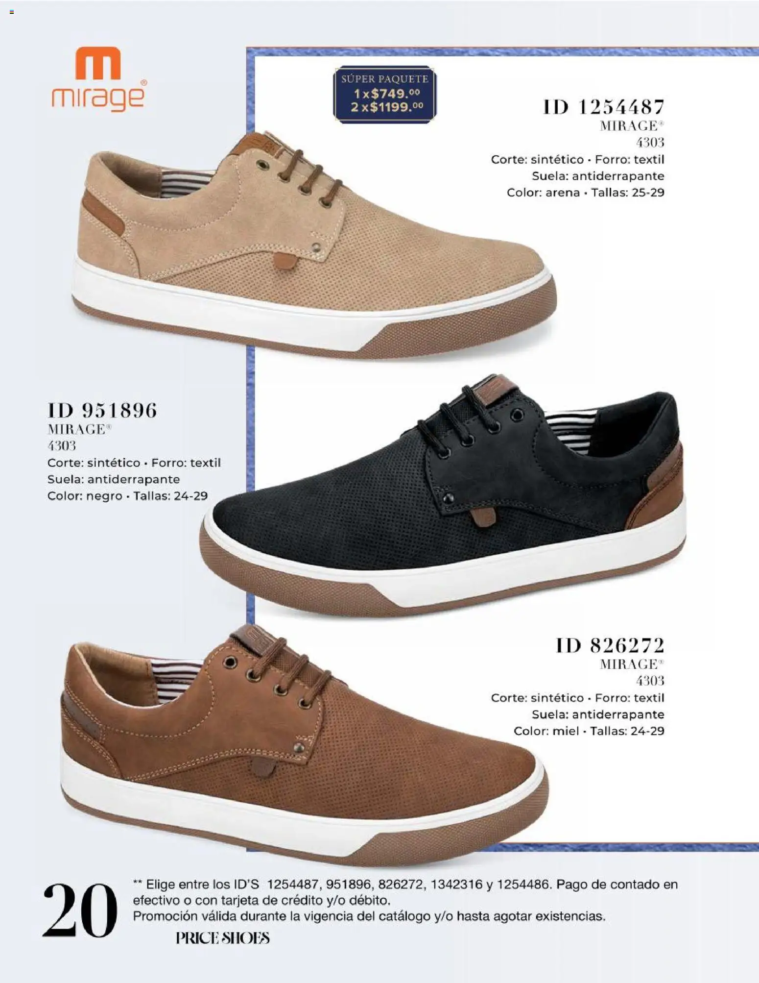 Nuevas ofertas de Price Shoes válidas en toda la República Mexicana desde el 14.05.2026. ¡Encuentra las mejores ofertas en Price Shoes catálogo Caballeros! | Página: 20