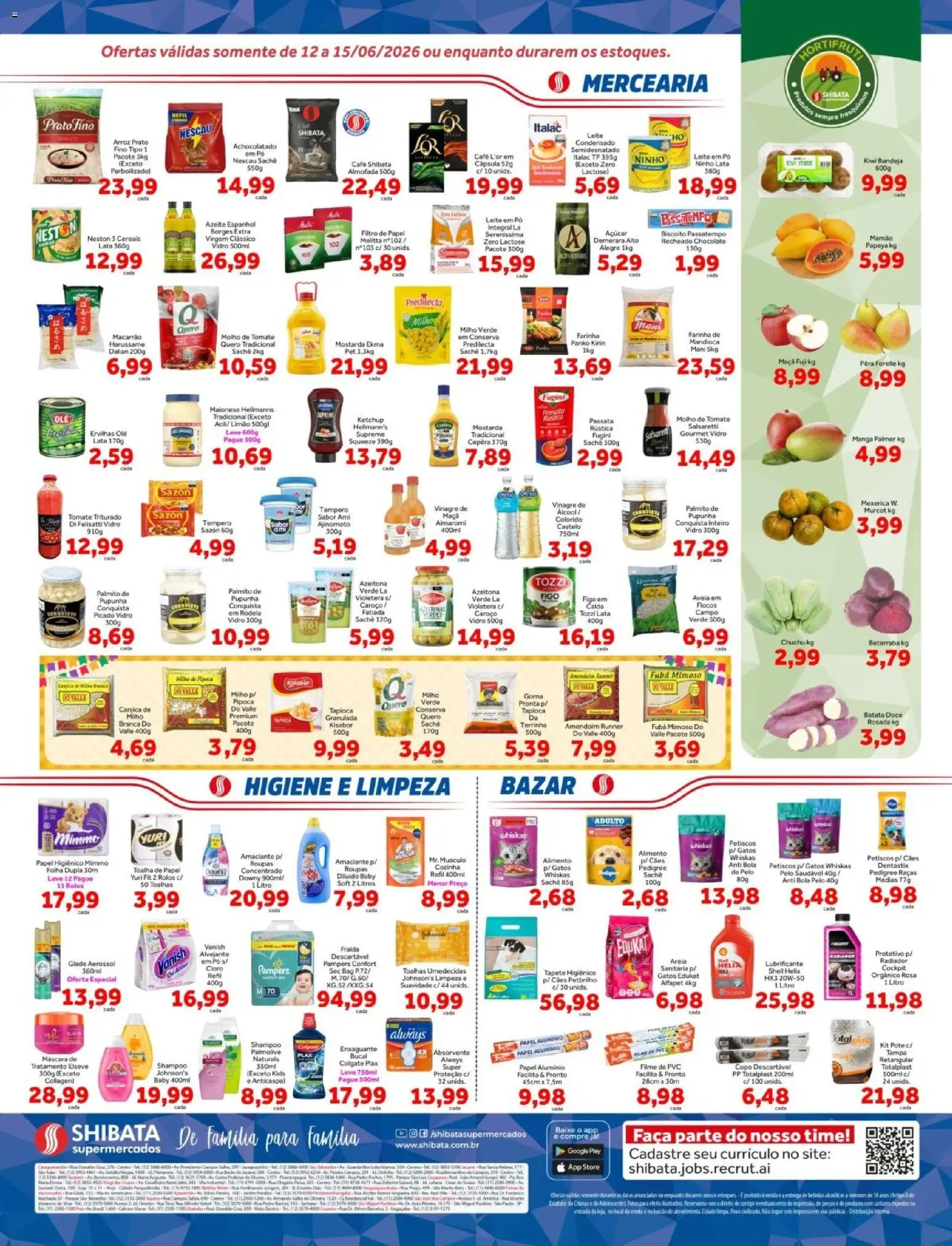 Shibata Folheto - válido de 12.06.2026 | Página: 2 | Produtos: Pampers, Nescau, Molho de tomate, Azeite