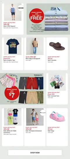 Preview of JCPenney weekly ads valid from 27.04.2026 | Page: 6 | Products: Shorts, Sandals, Dress