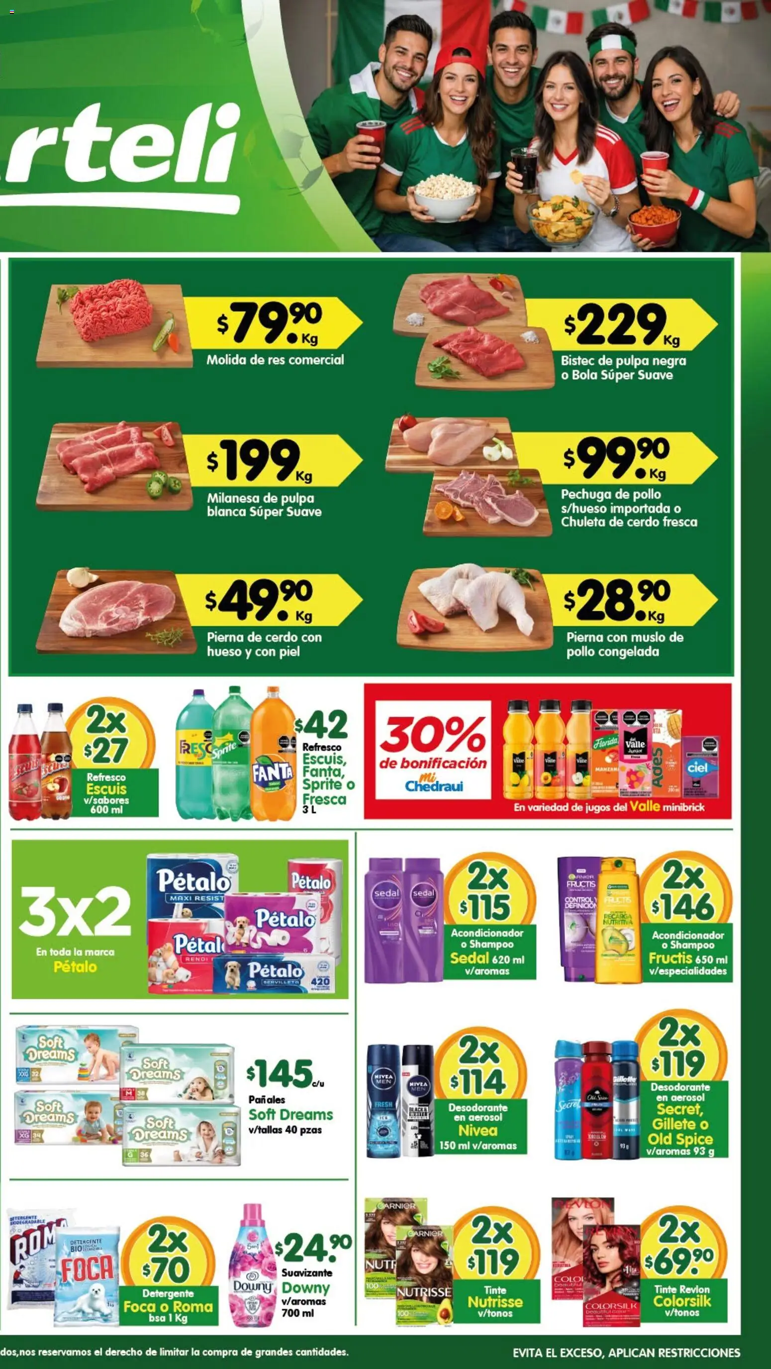 Nuevas ofertas de Arteli válidas en toda la República Mexicana desde el 12.06.2026. ¡Encuentra las mejores ofertas en Arteli folleto Express! | Página: 2 | Productos: Desodorante, Milanesa, Refresco, Res