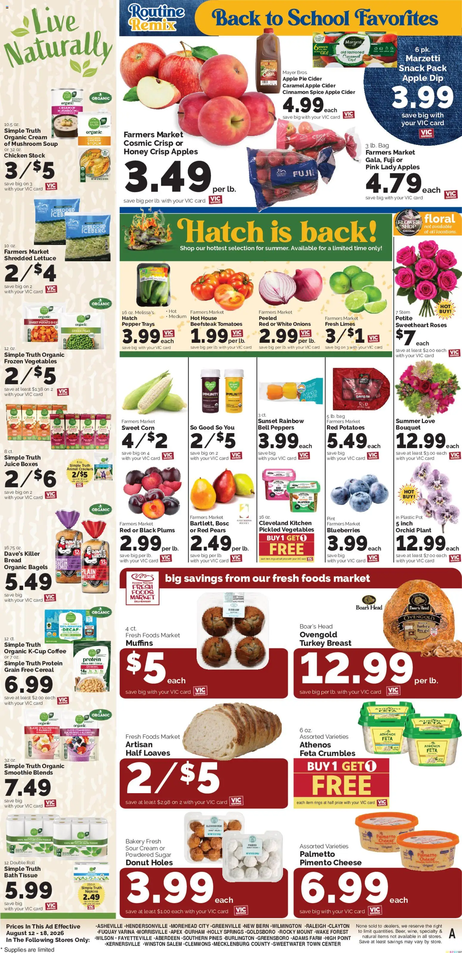 Harris Teeter Weekly Ad - NC - valid from 08/12/2026 | Page: 11 | Products: Lettuce, Bath, Protein, Blueberries