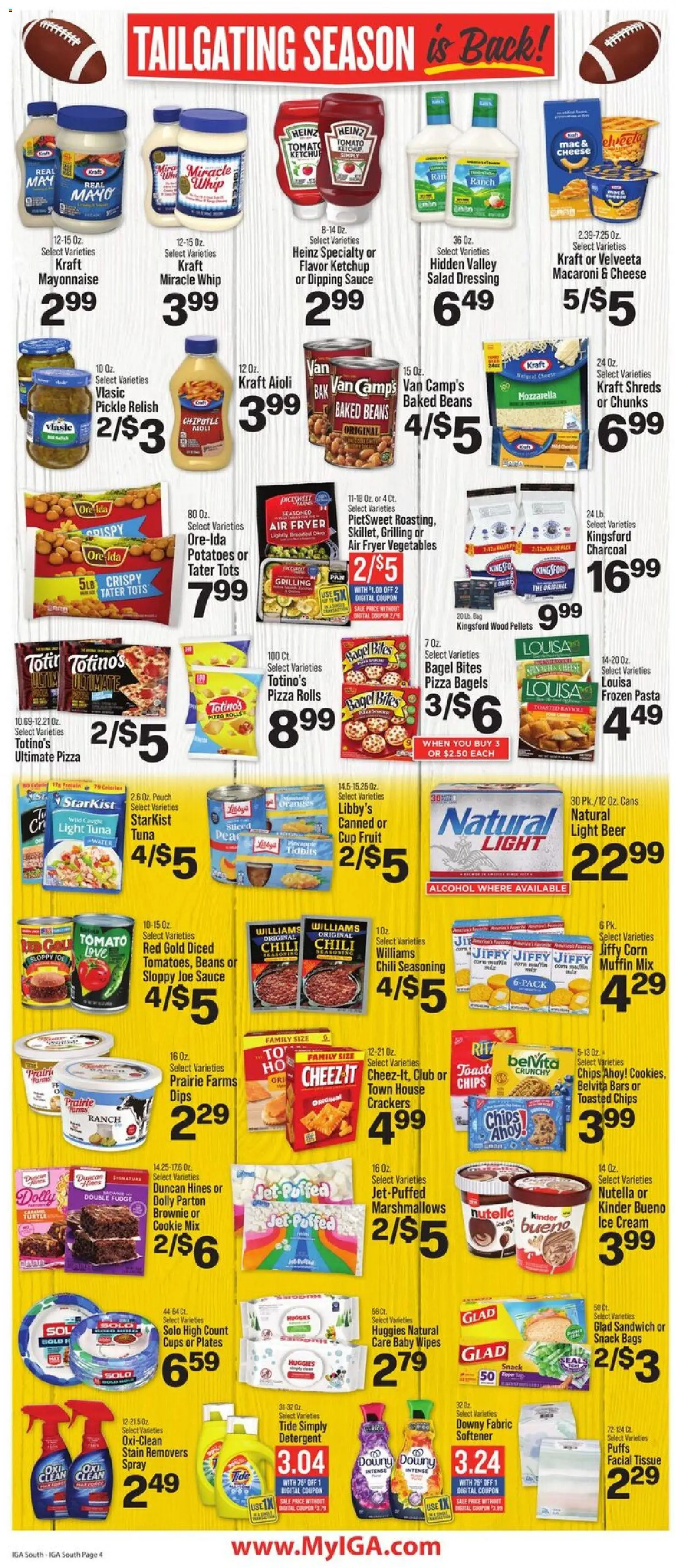IGA Weekly Ad - valid from 09/09/2026 | Page: 5 | Products: Corn, Pizza, Mozzarella, Beans