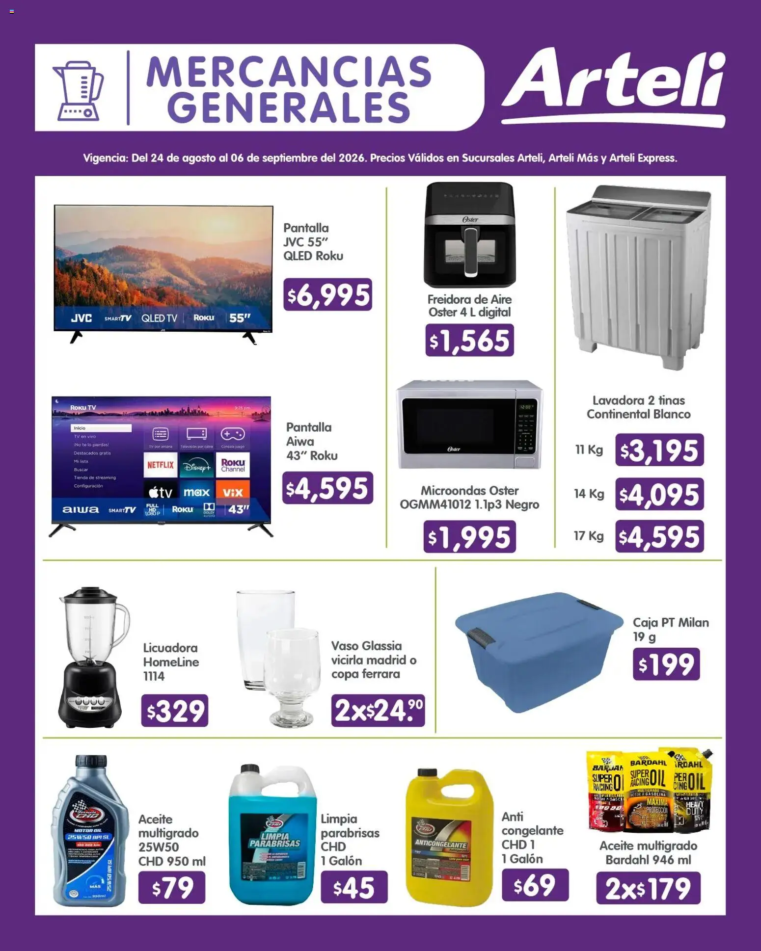 Nuevas ofertas de Arteli válidas en toda la República Mexicana desde el 24/08/2026. ¡Encuentra las mejores ofertas en Arteli folleto Quincenal! | Página: 15