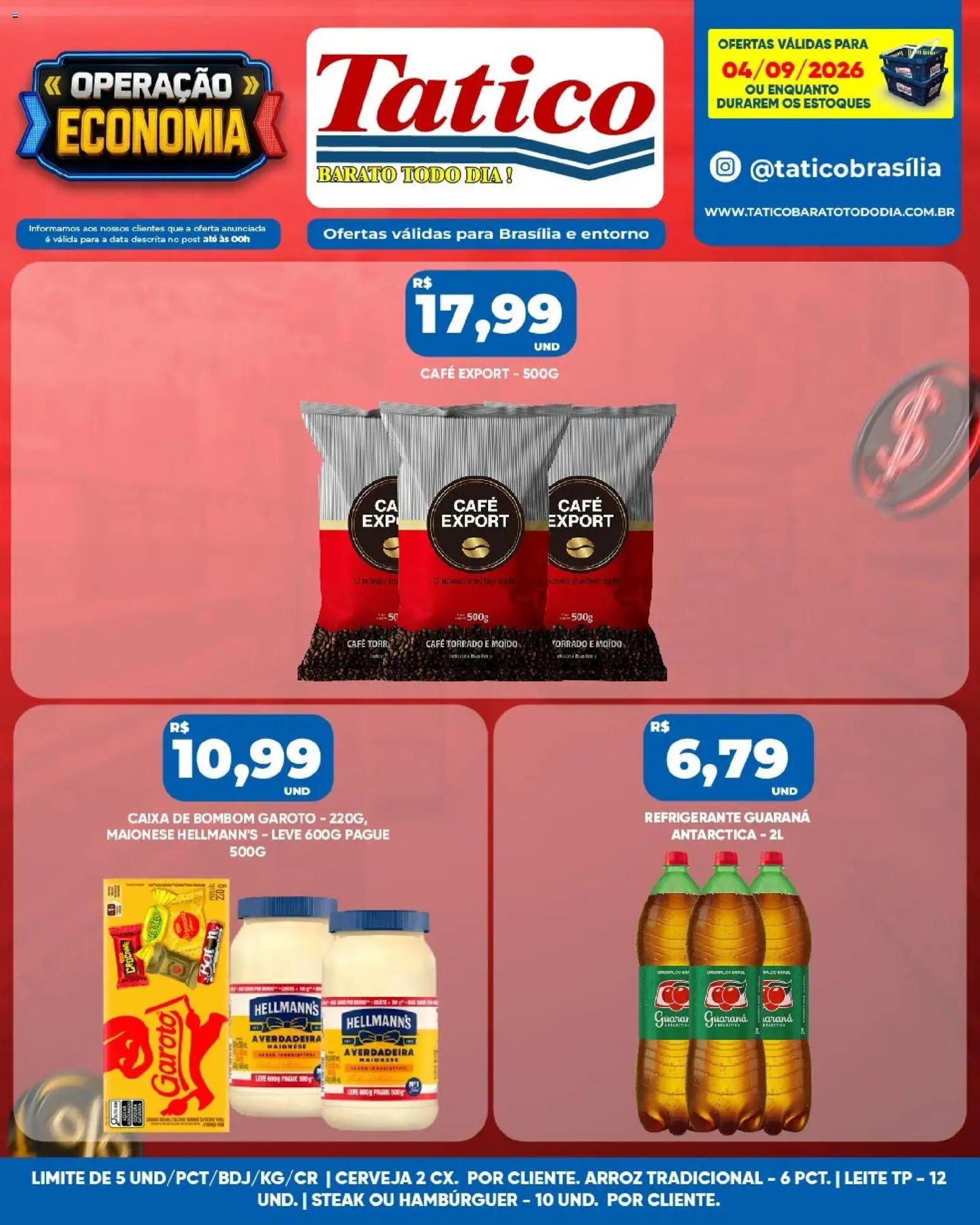 Tatico Folheto - válido de 04/09/2026 | Página: 9 | Produtos: Café, Hambúrguer, Caixa de bombom, Maionese