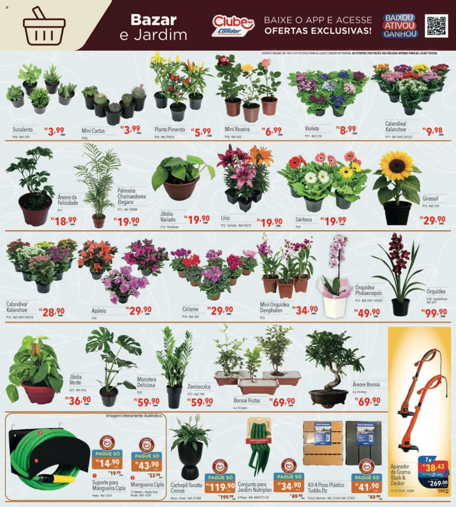 Supermercados Condor Folheto - válido de 14/07/2026 | Página: 28 | Produtos: Pimenta, Mangueira, Aparador