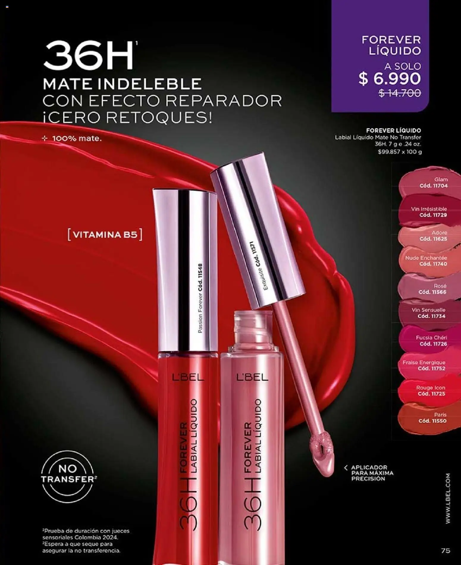 Catálogo L'Bel Campaña 14 │ válido desde el 16.08.2026 | Página: 75 | Productos: Mate, Labial