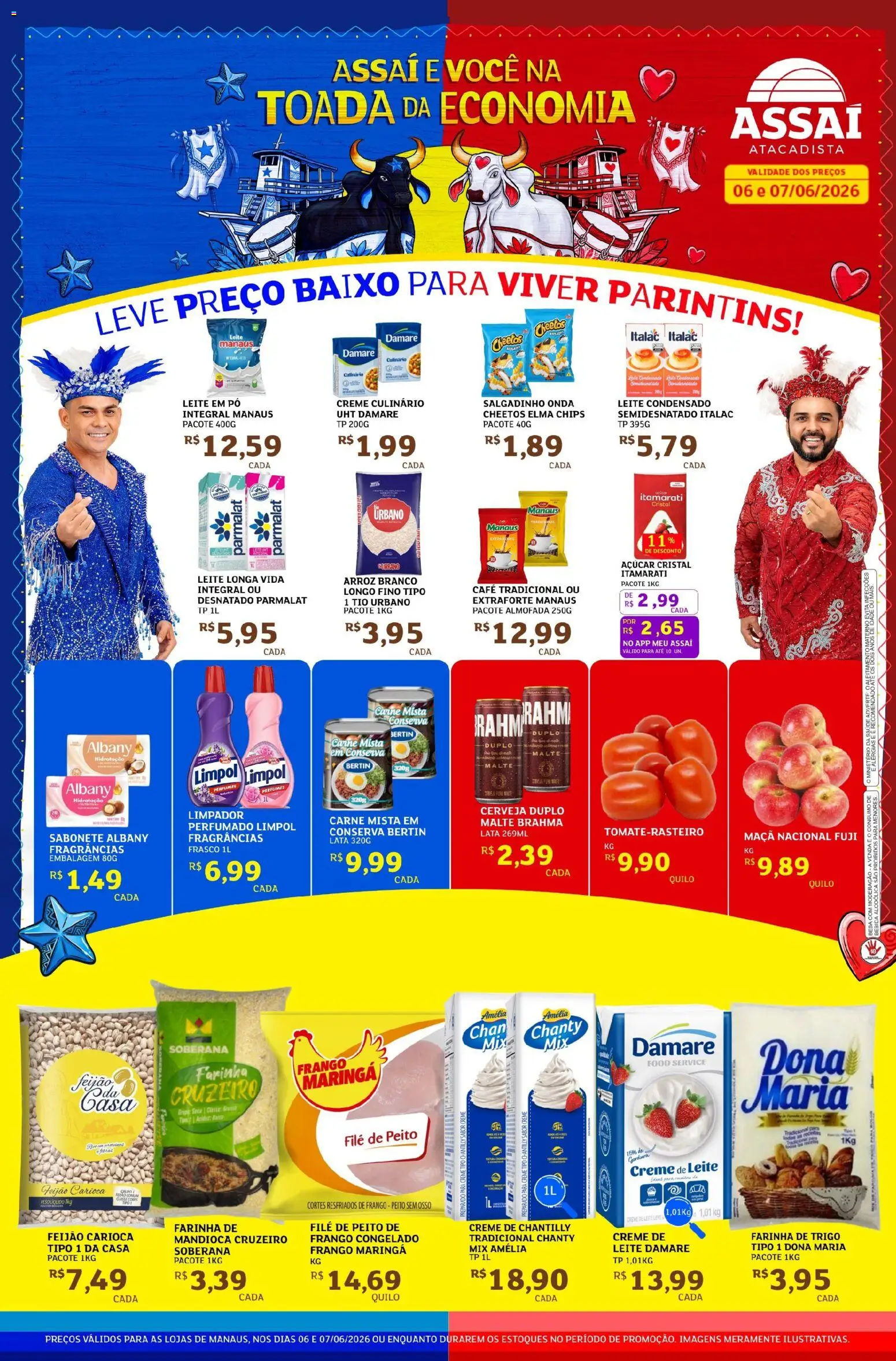 Assaí Atacadista Folheto - válido de 06.06.2026 | Página: 1 | Produtos: Café, Cheetos, Perfumes, Frango
