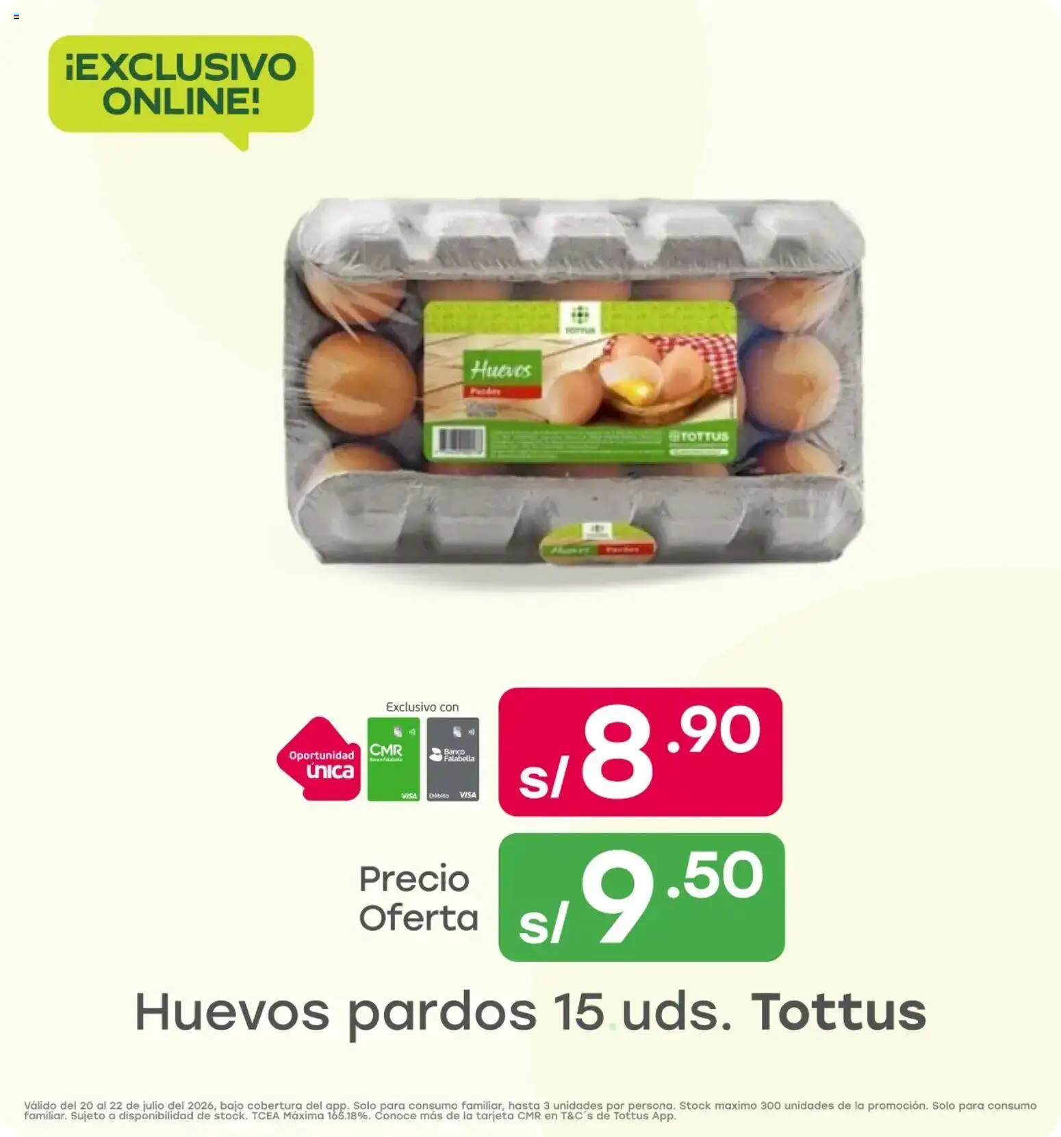Catálogo Tottus válido desde 20/07/2026 | Página: 4 | Productos: Huevos