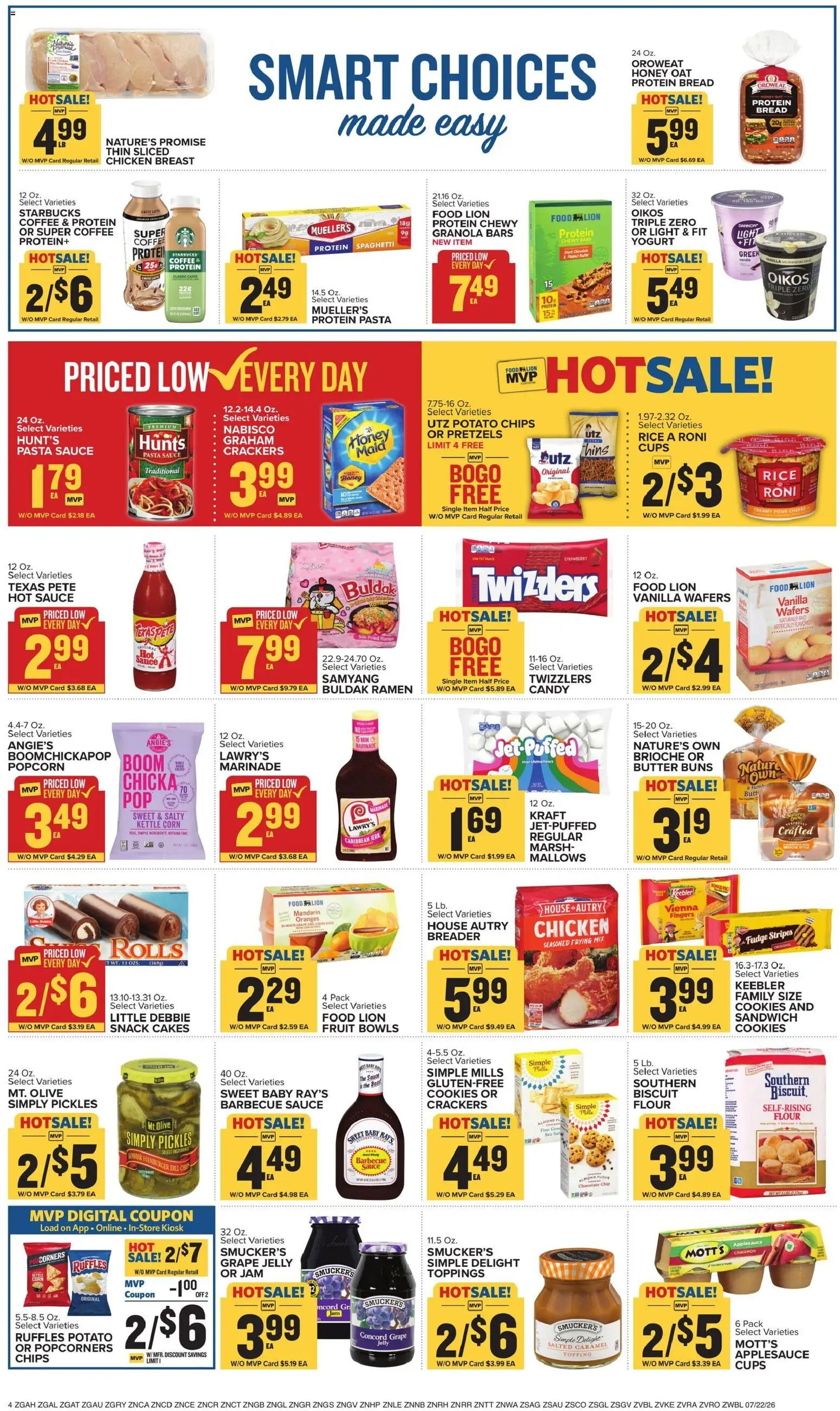 Food Lion Weekly Ad - valid from 07/22/2026 | Page: 8 | Products: Yogurt, Bread, Coffee, Dill
