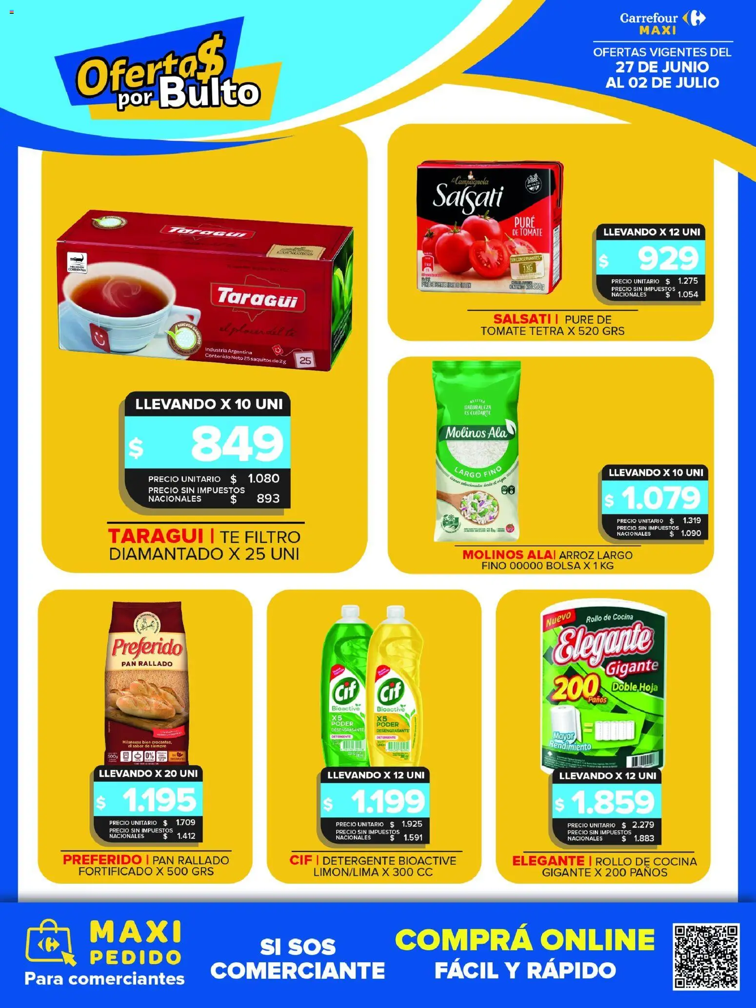 Carrefour Maxi catálogo │ válido desde el 27/06/2026 | Página: 10 | Productos: Cocina, Detergente, Pure de Tomate, Pan rallado
