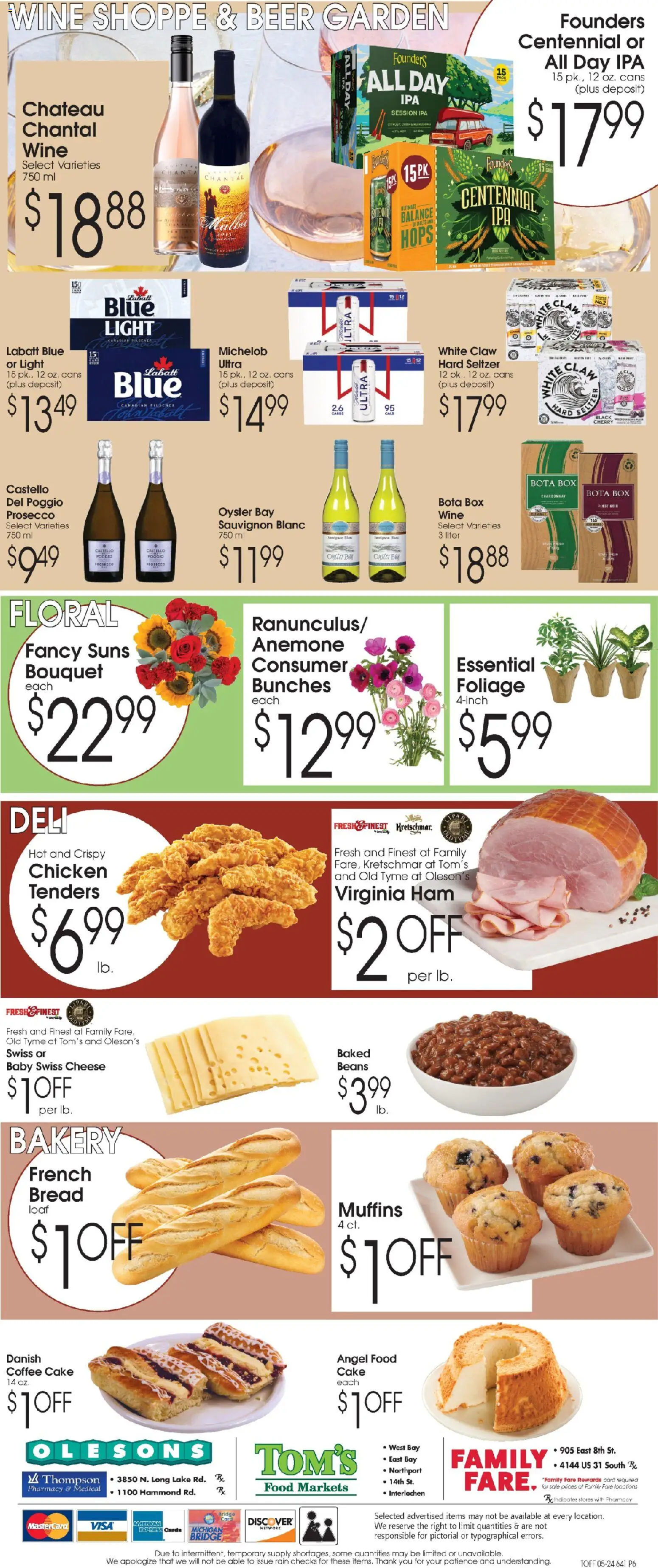 Family Fare Ad - valid from 24.05.2026 | Page: 6 | Products: Bakery, Box, Cheese, Ham