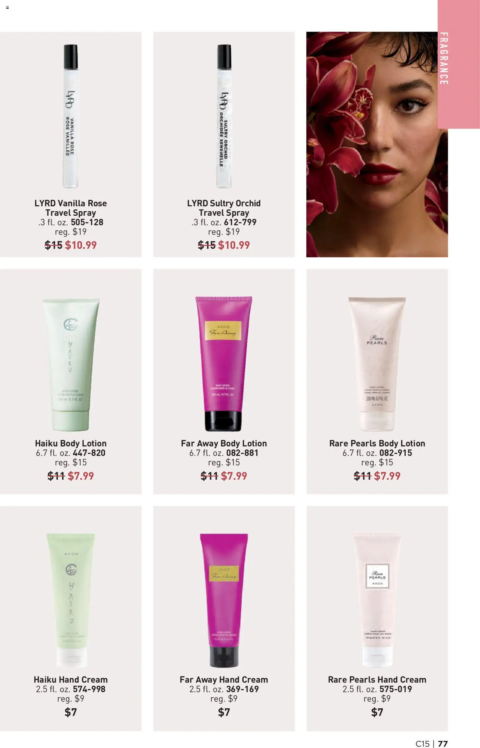 Avon Brochure - valid from 07/15/2026 | Page: 77 | Products: Fragrance, Hand cream, Cream