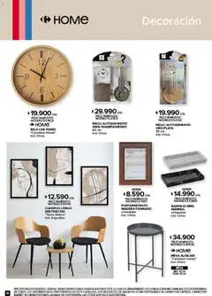 Vista previa Carrefour - Deco Hogar  válido desde el 30.04.2026 | Página: 18 | Productos: Reloj, Mesa, Portarretrato, Bandeja