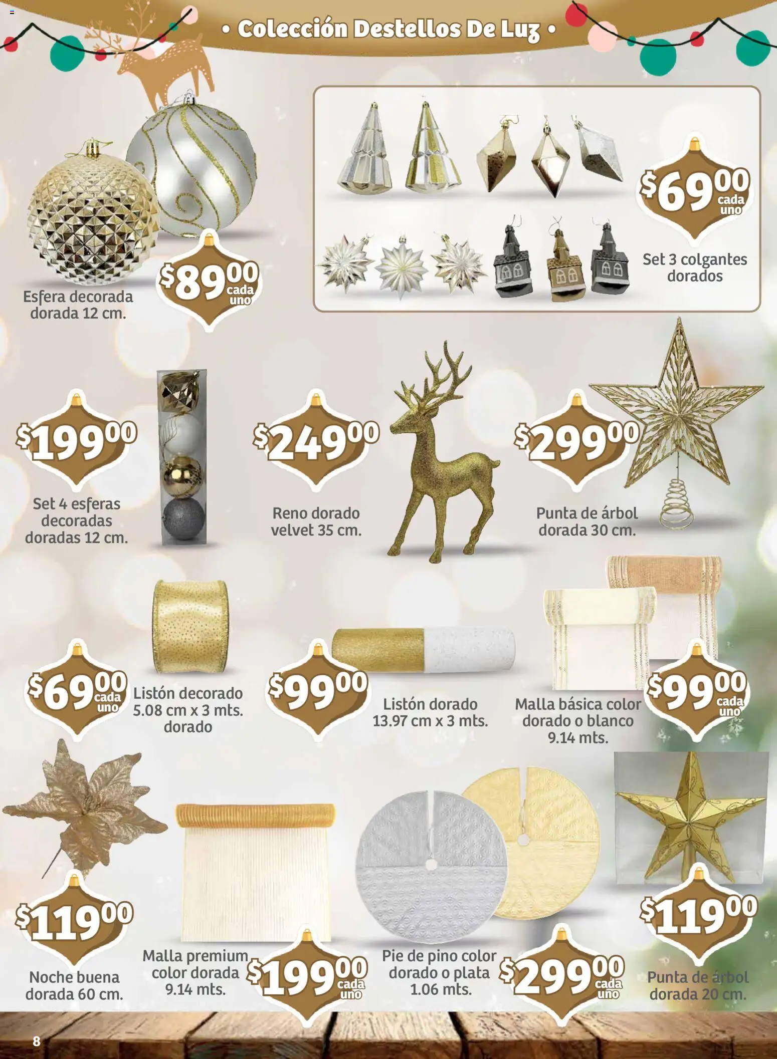 Nuevas ofertas de Soriana válidas en toda la República Mexicana desde el 30/09/2026. ¡Encuentra las mejores ofertas en Soriana folleto Decoración de Navidad Mercado! | Página: 8