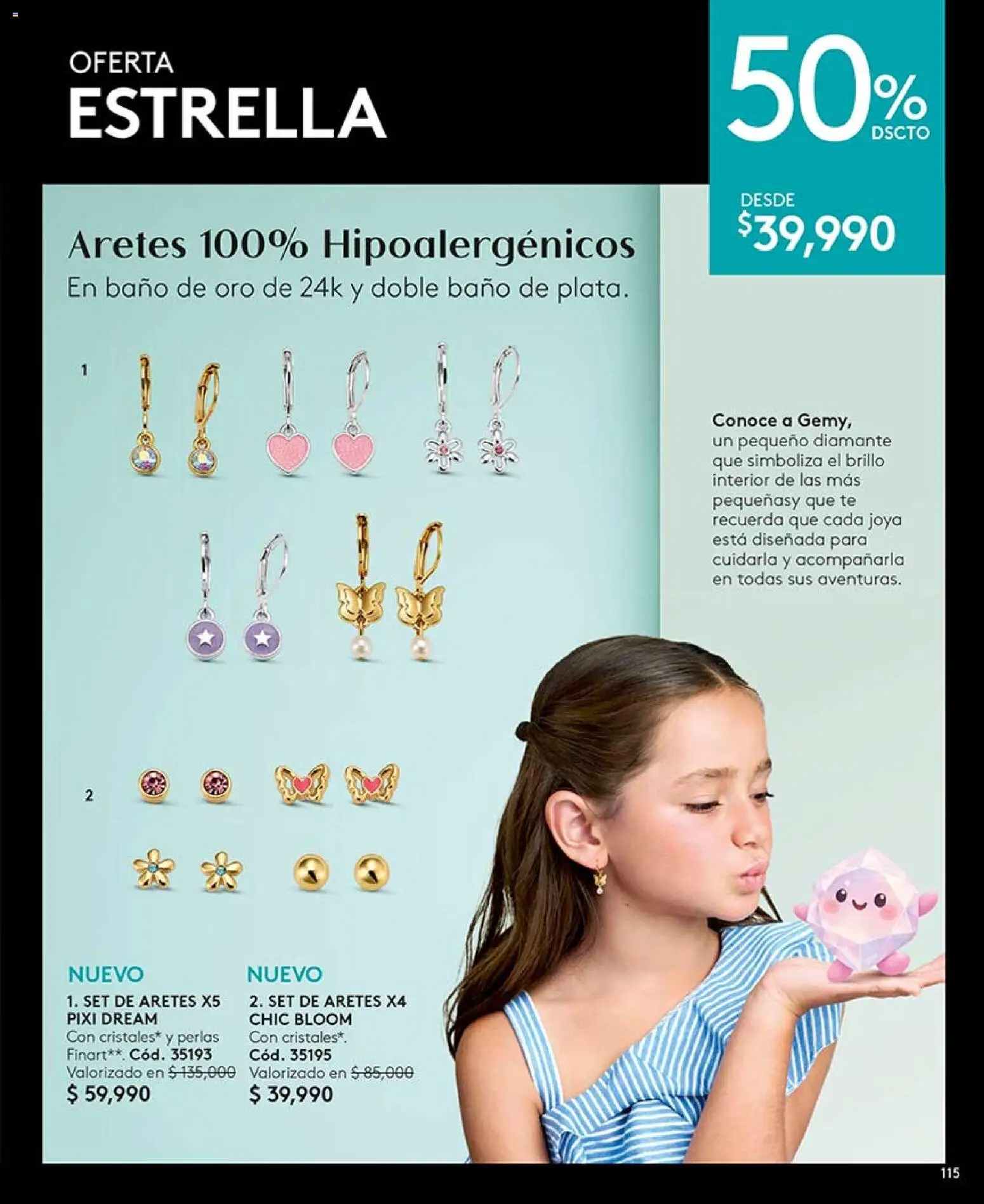 Ésika revista - valida desde el 17/07/2026 | Página: 115 | Productos: Té, Aretes, Brillo, Baño