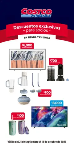 Vista previa de Costco catálogo, nuevo folleto de la tienda, válido en México a partir del 21/09/2026