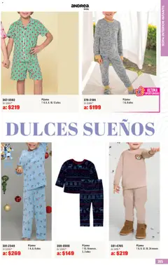 Vista previa de Andrea catálogo Outlet, nuevo folleto de la tienda, válido en México a partir del 31.05.2026 | Página: 365 | Productos: Pijama, Dulces, Ropa, Ropa interior