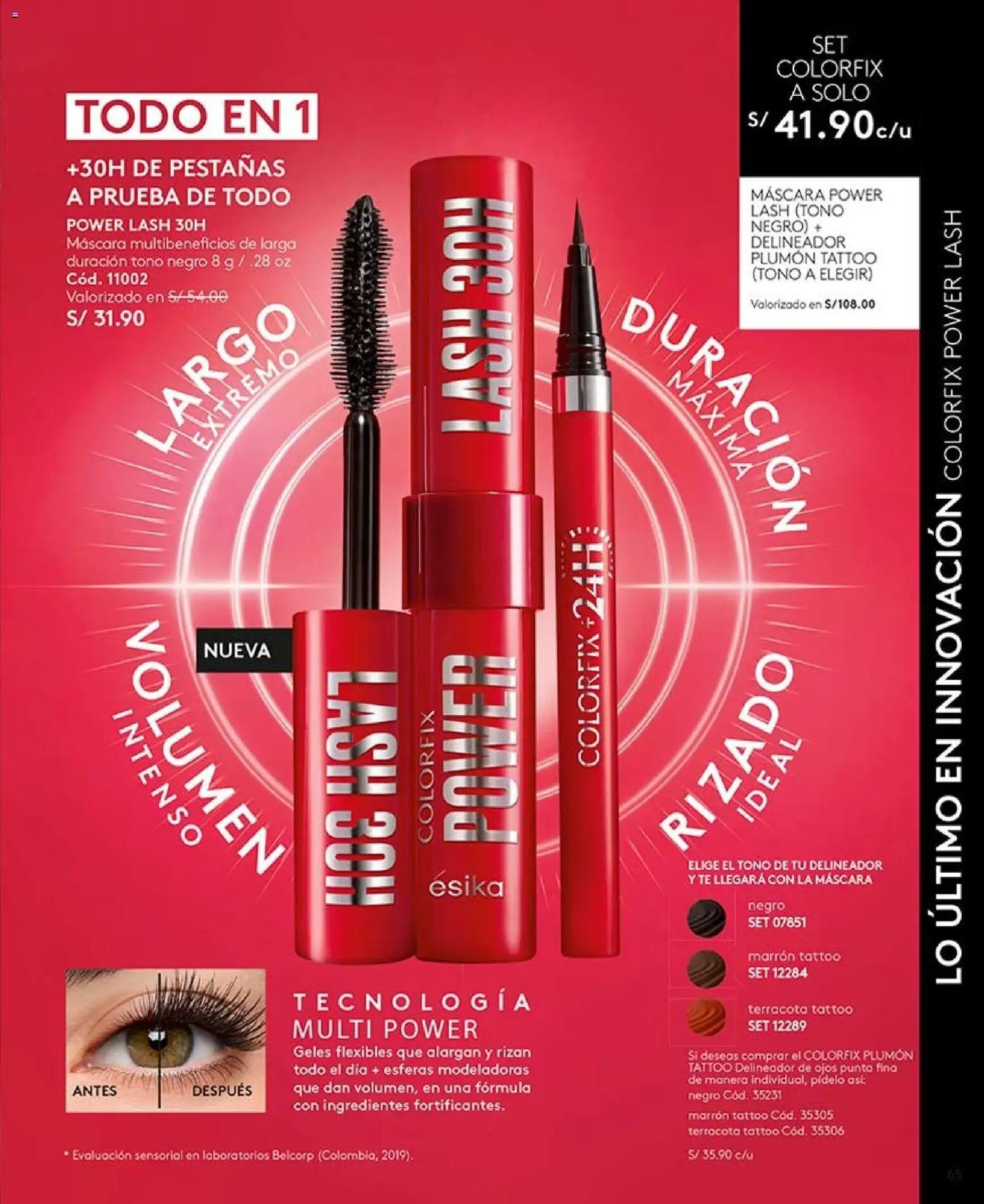 Catálogo Ésika válido desde 02/08/2026 | Página: 65 | Productos: Máscara, Delineador de ojos, Delineador, Té