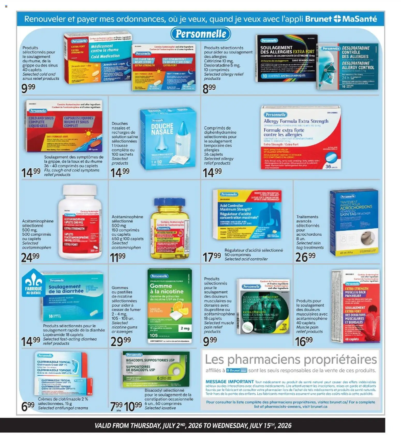 Brunet flyer valid from Jul 2, 2026 | Page: 3 | Products: Cream