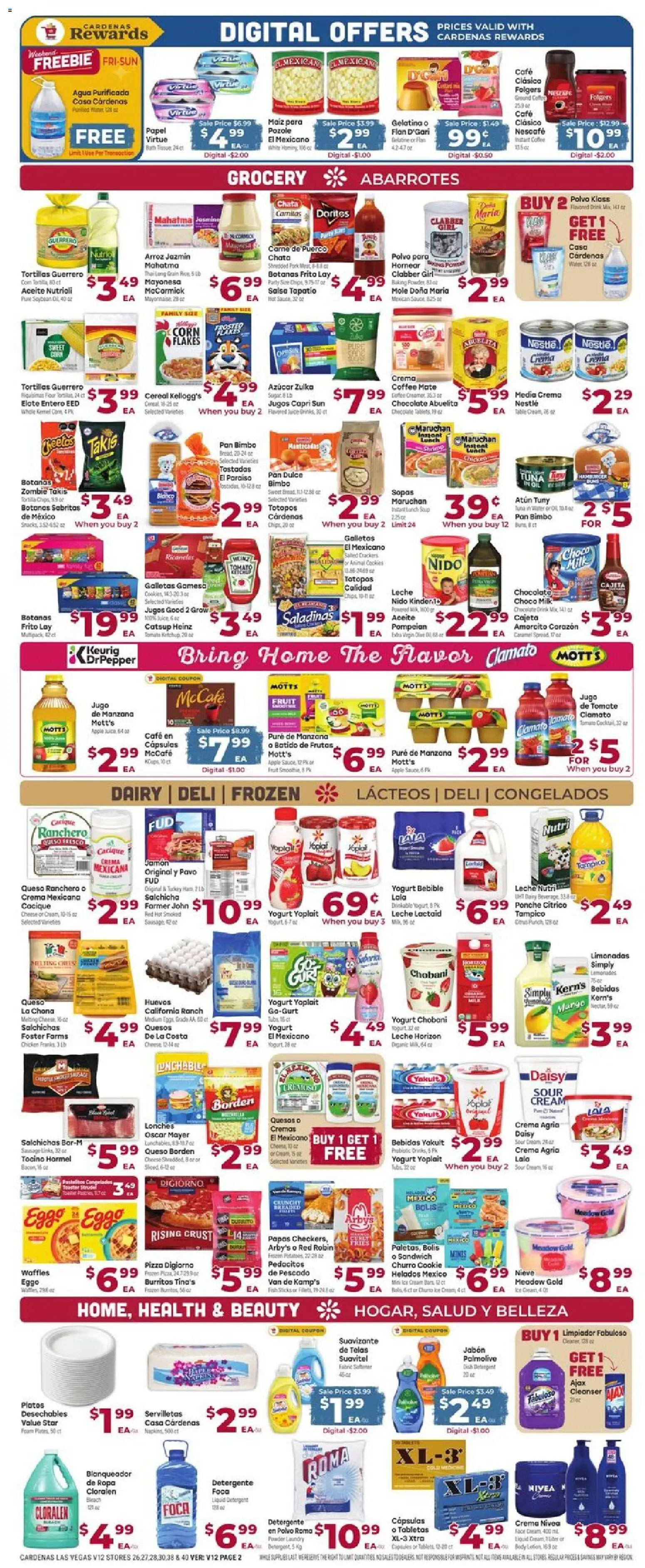 Cardenas Weekly Ad - valid from 09/30/2026 | Page: 2 | Products: Chicken, Tomato, Tuna, Flour