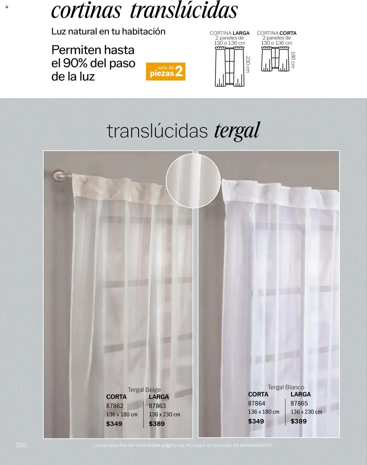 Nuevas ofertas de Vianney válidas en toda la República Mexicana desde el 15/08/2025. ¡Encuentra las mejores ofertas en Vianney - Catálogo Invierno! | Página: 152 | Productos: Cortinas