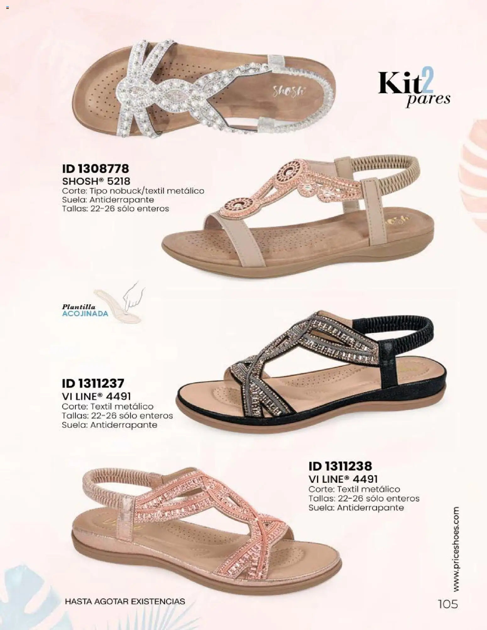 Nuevas ofertas de Price Shoes válidas en toda la República Mexicana desde el 23/06/2026. ¡Encuentra las mejores ofertas en Price Shoes catálogo Sandalias 2026! | Página: 105