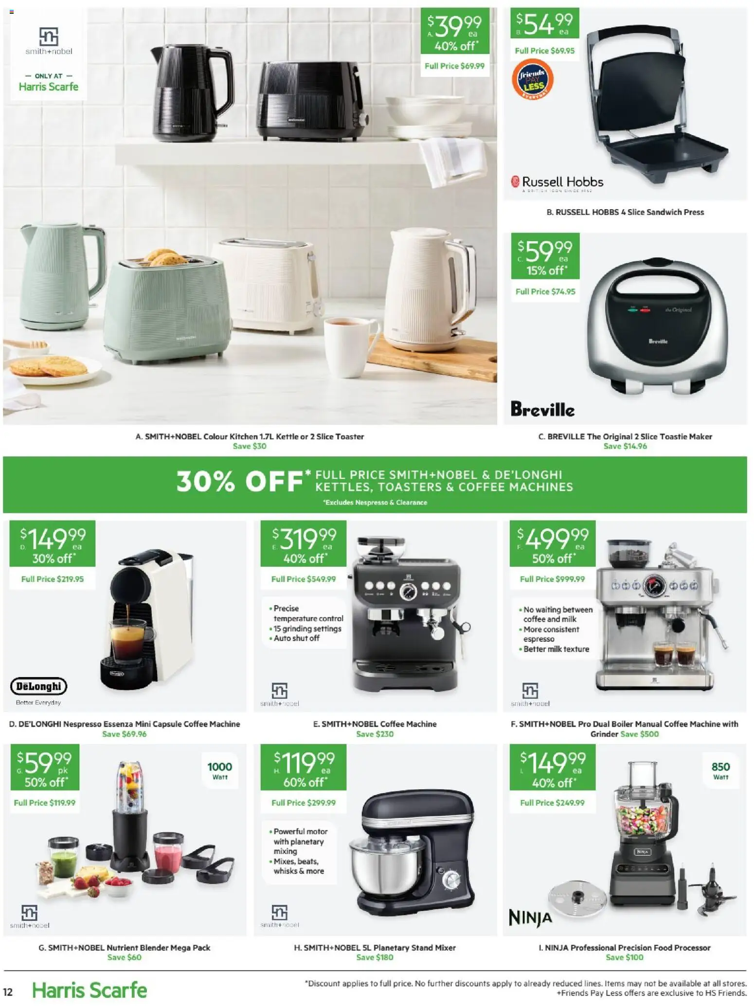 Harris Scarfe catalogue - valid from 22.05.2026 | Page: 12 | Products: Kettle, Grinder, Press, Toaster