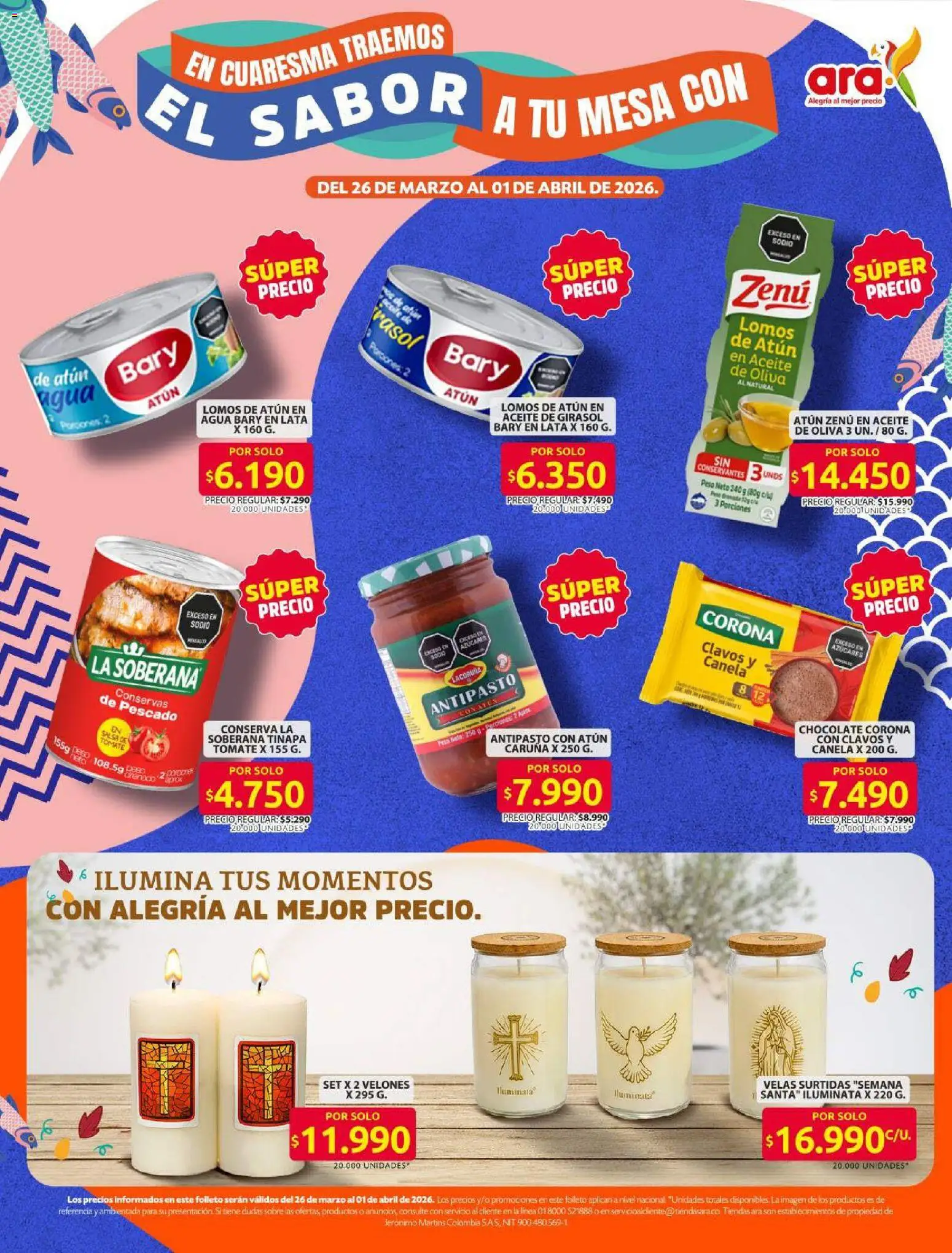 Ara revista - valida desde el 19.03.2026 | Página: 5 | Productos: Peso, Mesa, Oliva, Chocolate