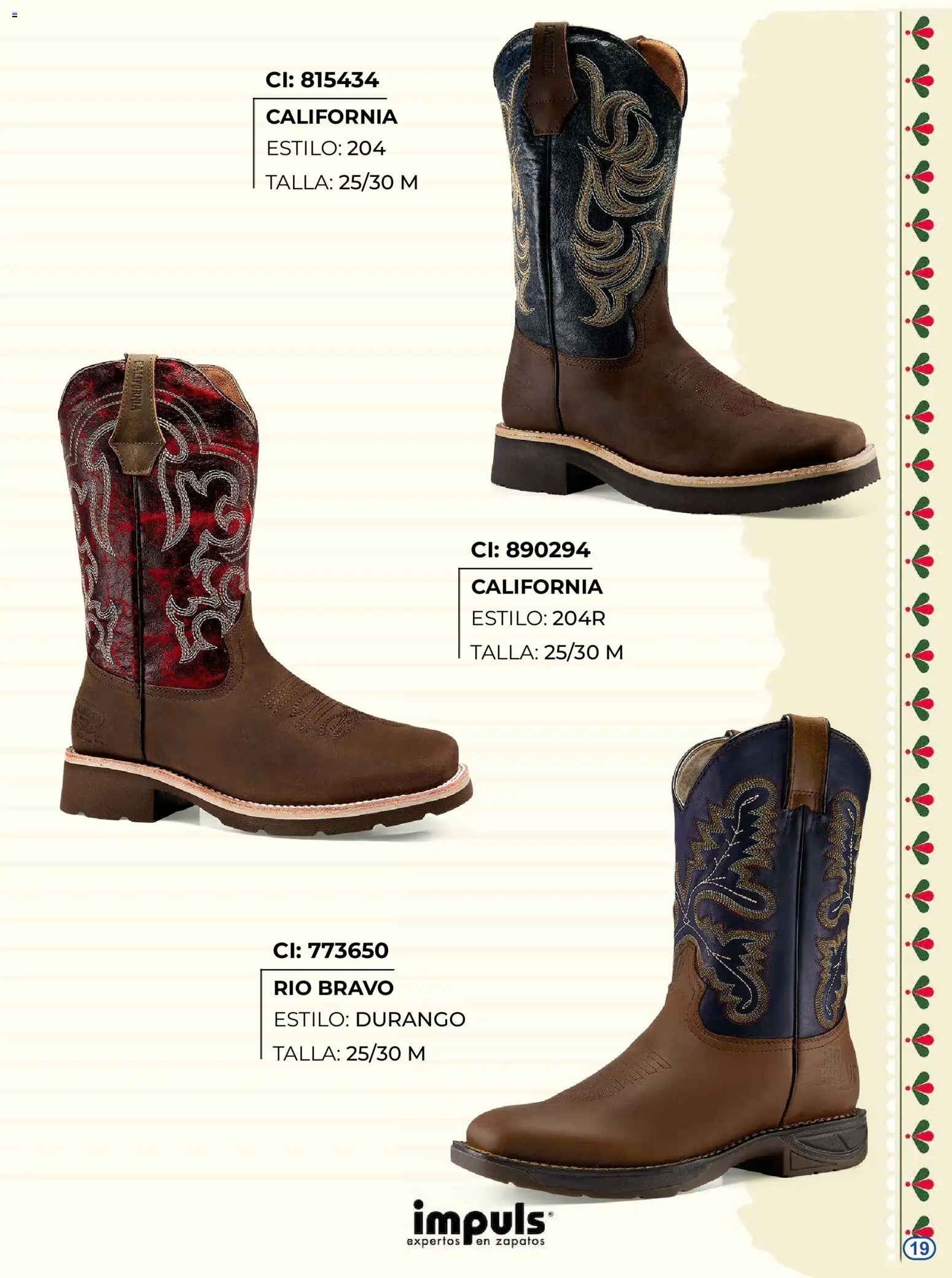 Nuevas ofertas de Impuls válidas en toda la República Mexicana desde el 27/08/2026. ¡Encuentra las mejores ofertas en Impuls catálogo Botas! | Página: 19 | Productos: Zapatos