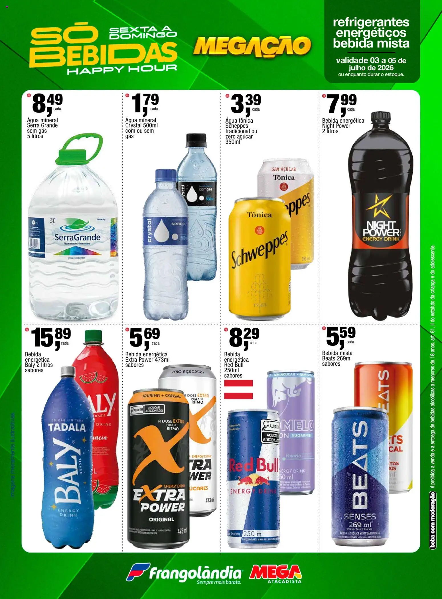 Frangolândia Folheto - válido de 03/07/2026 | Página: 2 | Produtos: Água tônica, Bebida, Água mineral, Açúcar