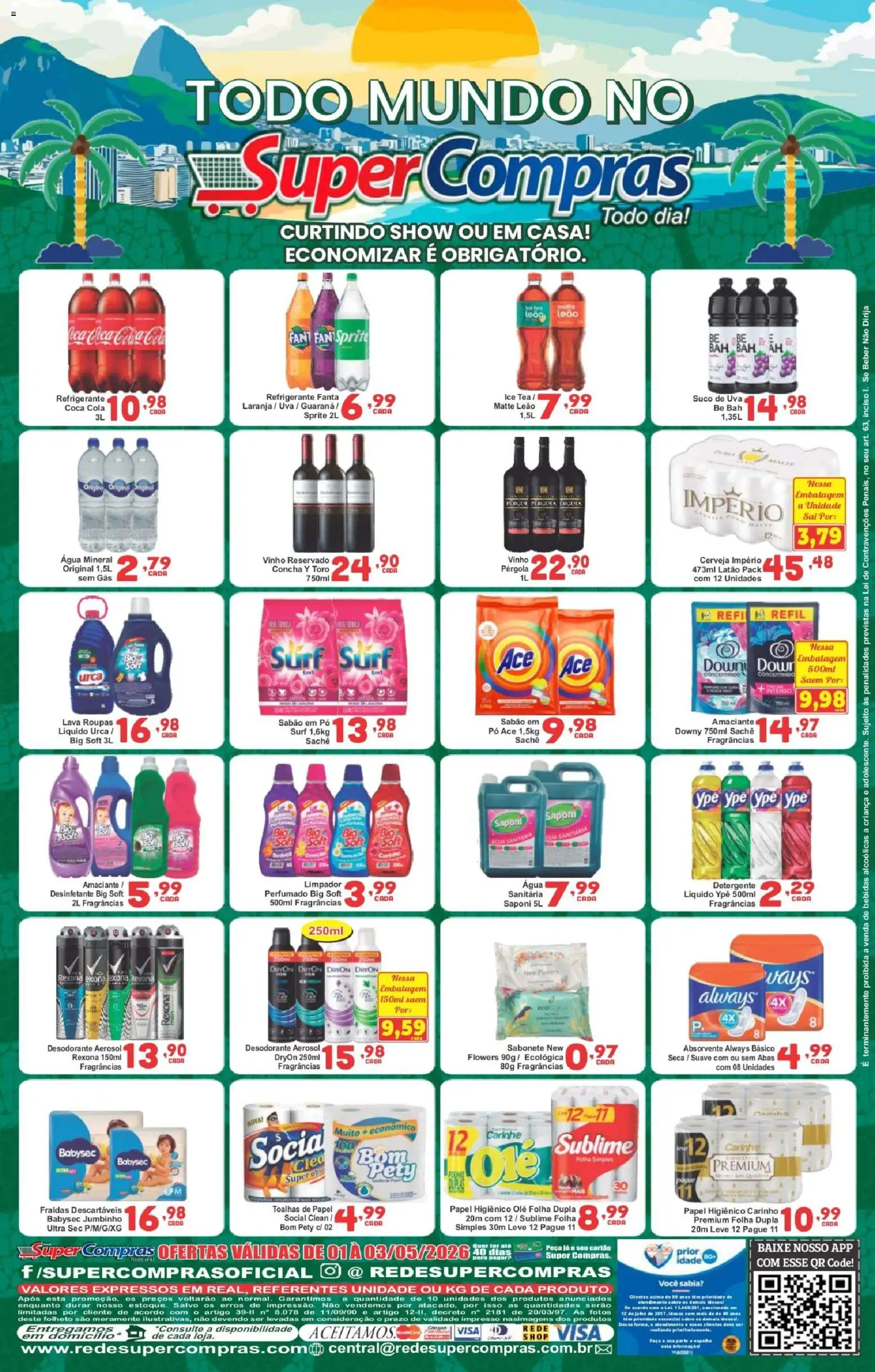 Rede Super Compras Folheto - válido de 01.05.2026 | Página: 2 | Produtos: Pó, Desodorante, Cola, Refrigerante