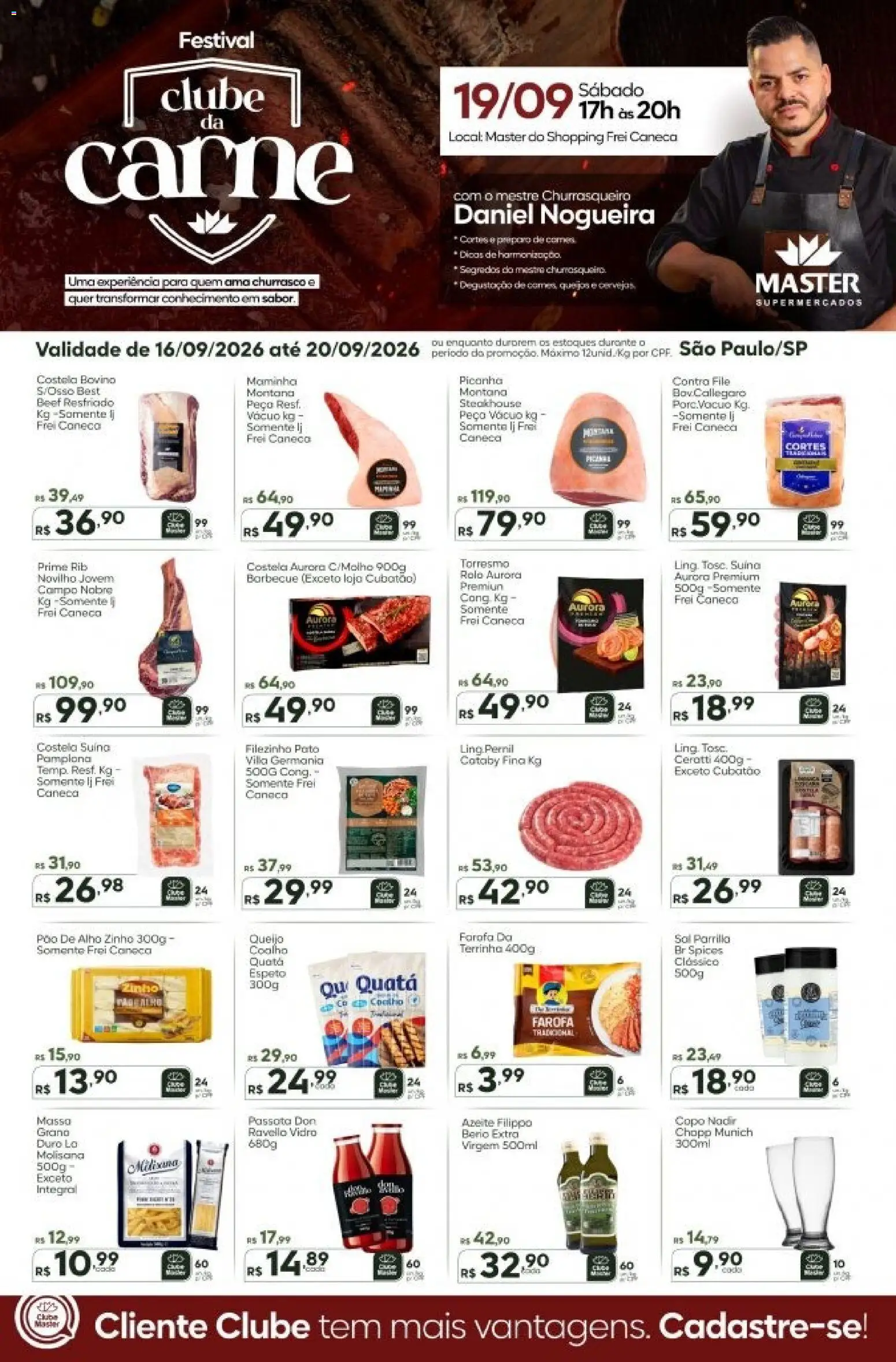 Master Folheto - válido de 16/09/2026 | Página: 2 | Produtos: Rolo, Contra filé, Maminha, Churrasqueira