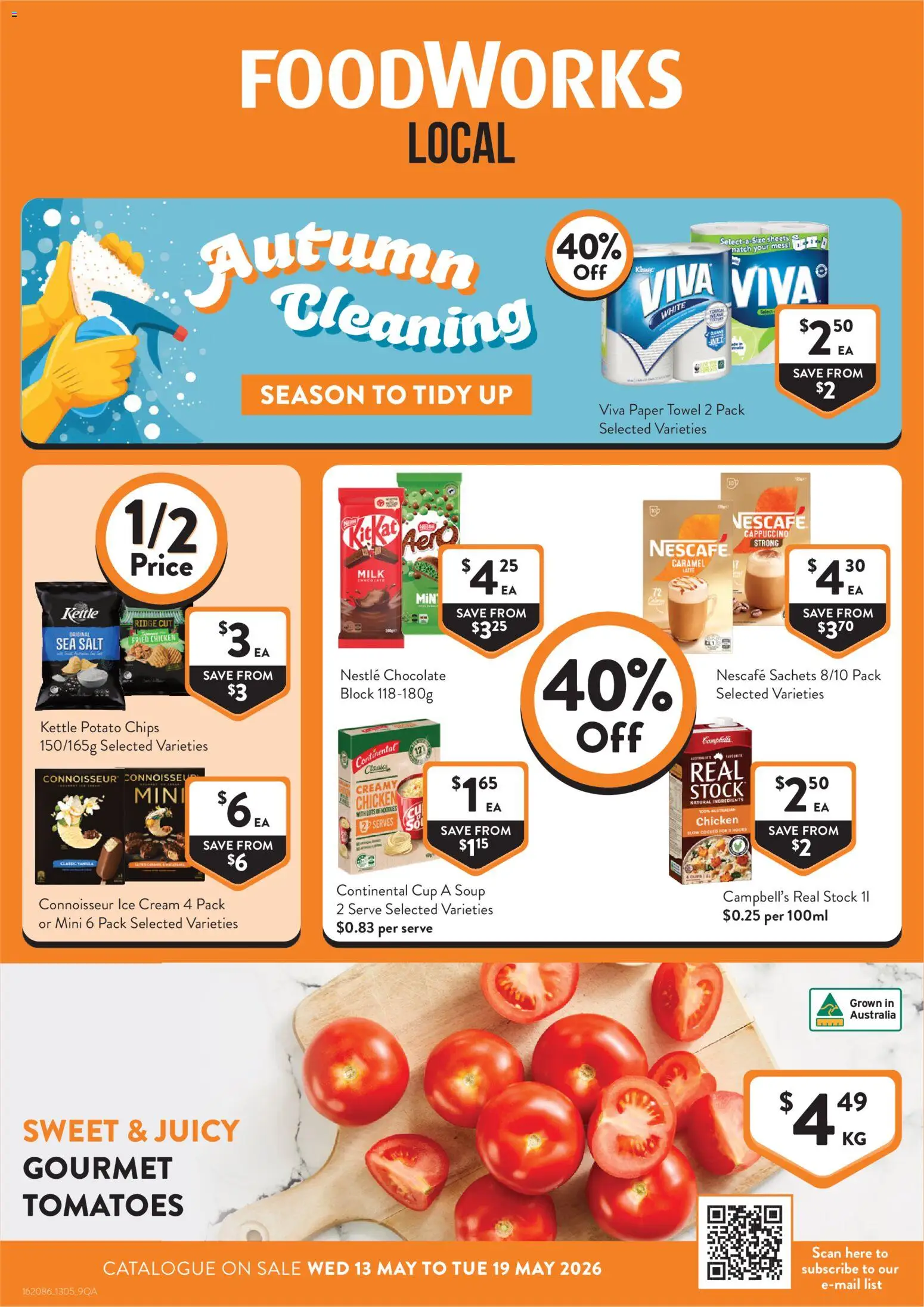 Foodworks catalogue - valid from 13.05.2026 | Page: 1 | Products: Noodles, Soup, Nescafe, Kettle