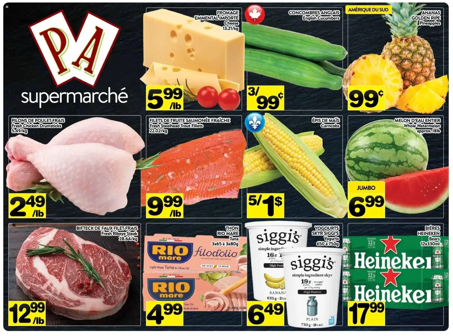 Pa Supermarché flyer valid from Aug 10, 2026 | Page: 1 | Products: Skyr, Sugar, Trout, Protein