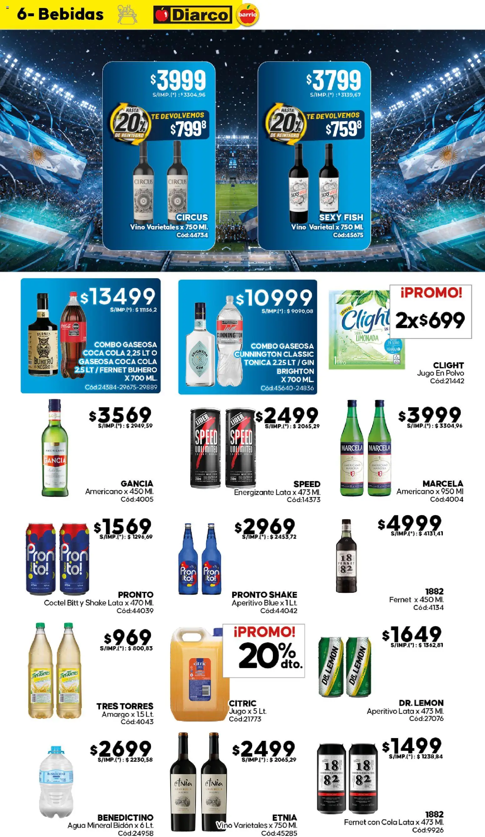 Diarco - Ofertas Diarco Barrio │ válido desde el 15.06.2026 | Página: 6 | Productos: Bidón, Polvo, Gaseosa, Té