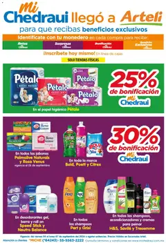 Vista previa de Arteli folleto Mi Chedraui bonificación, nuevo folleto de la tienda, válido en México a partir del 04/09/2026