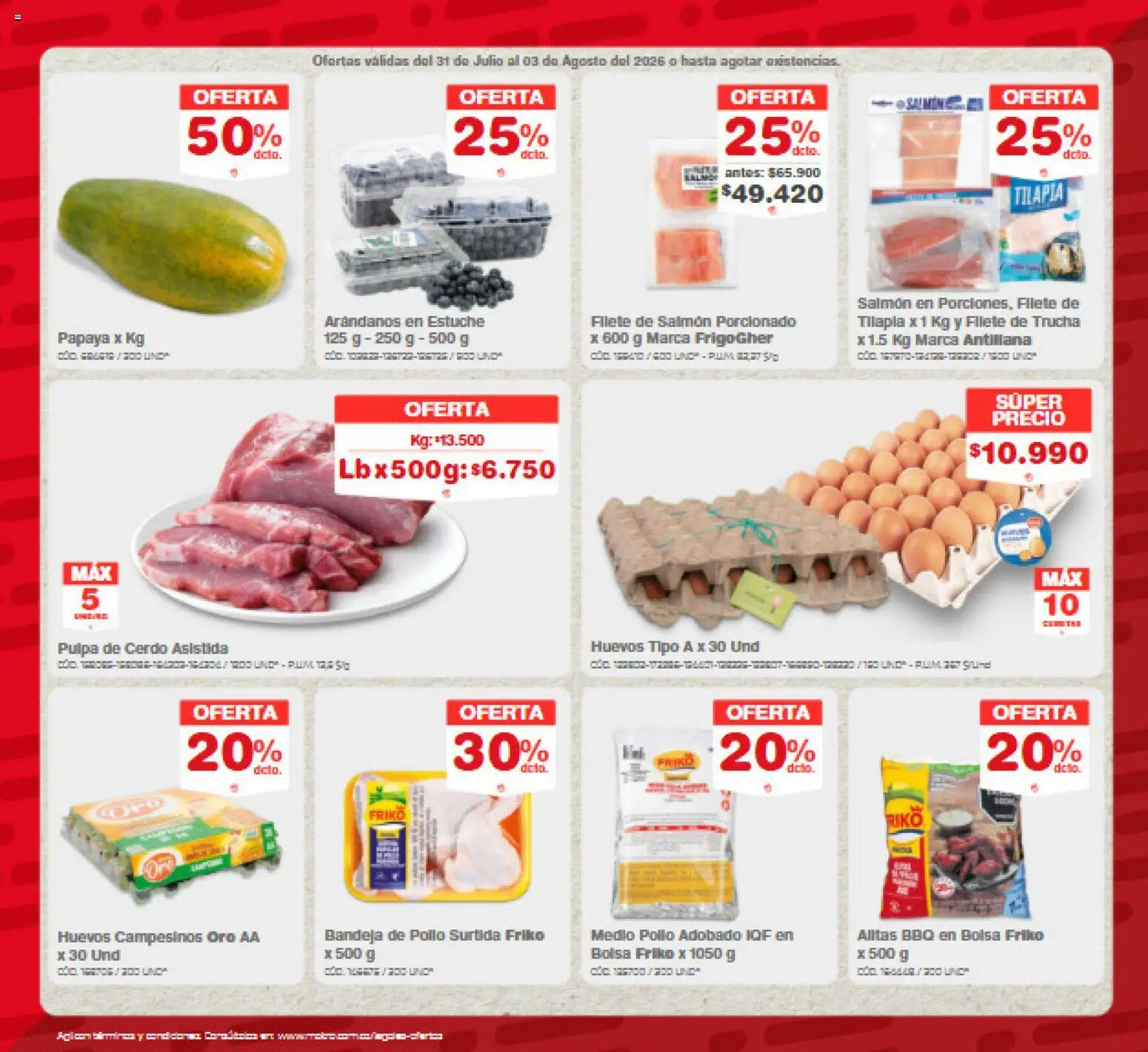 Makro revista - valida desde el 31/07/2026 | Página: 2 | Productos: Cerdo, Pollo, Ducha Bidet, Huevos
