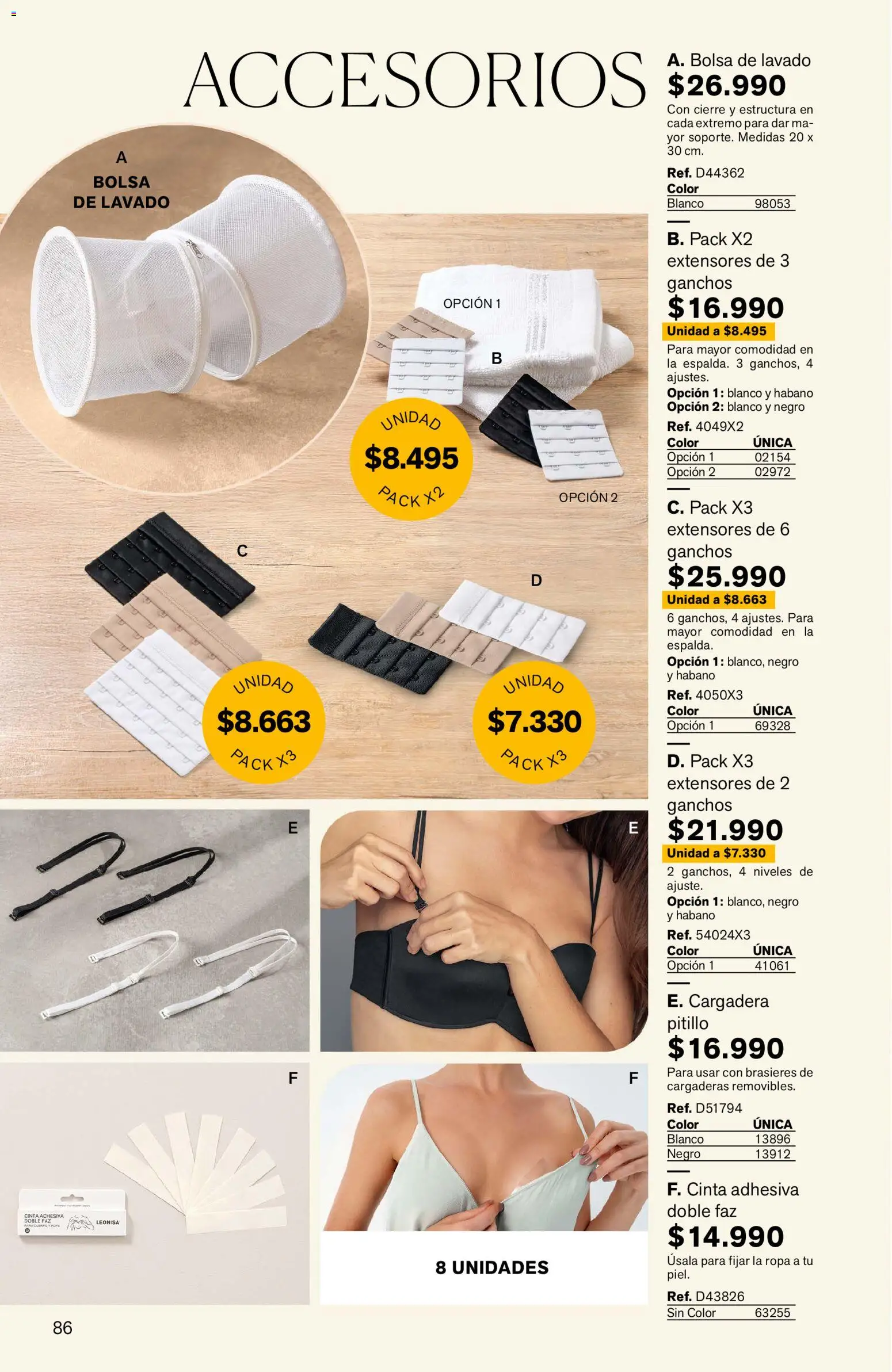 Leonisa revista - valida desde el 04.06.2026 | Página: 86 | Productos: Pitillo, Bolsa, Cinta, Ropa