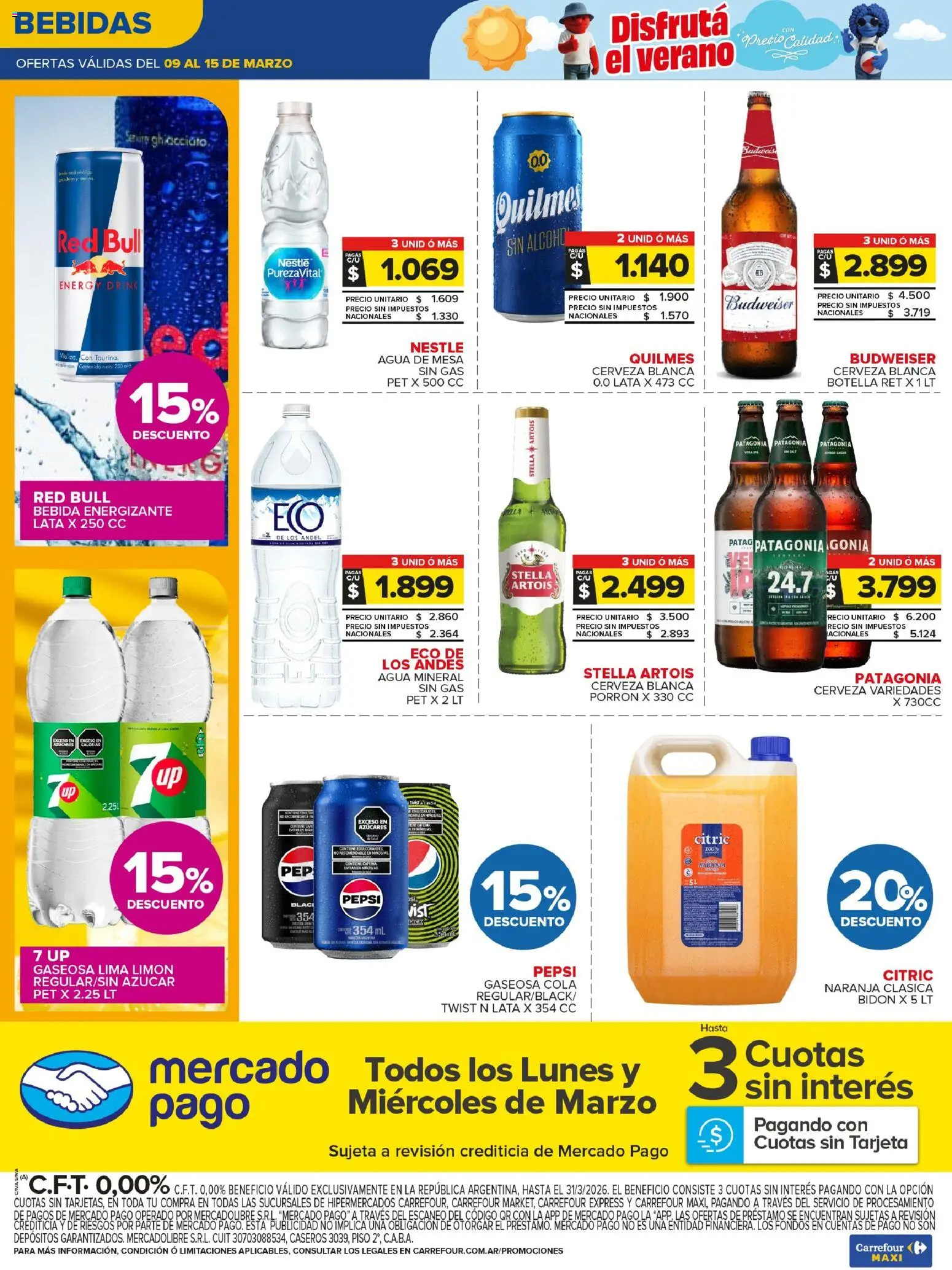 Carrefour Maxi catálogo │ válido desde el 09.03.2026 | Página: 4 | Productos: Bidón, Azucar, Limón, Cerveza