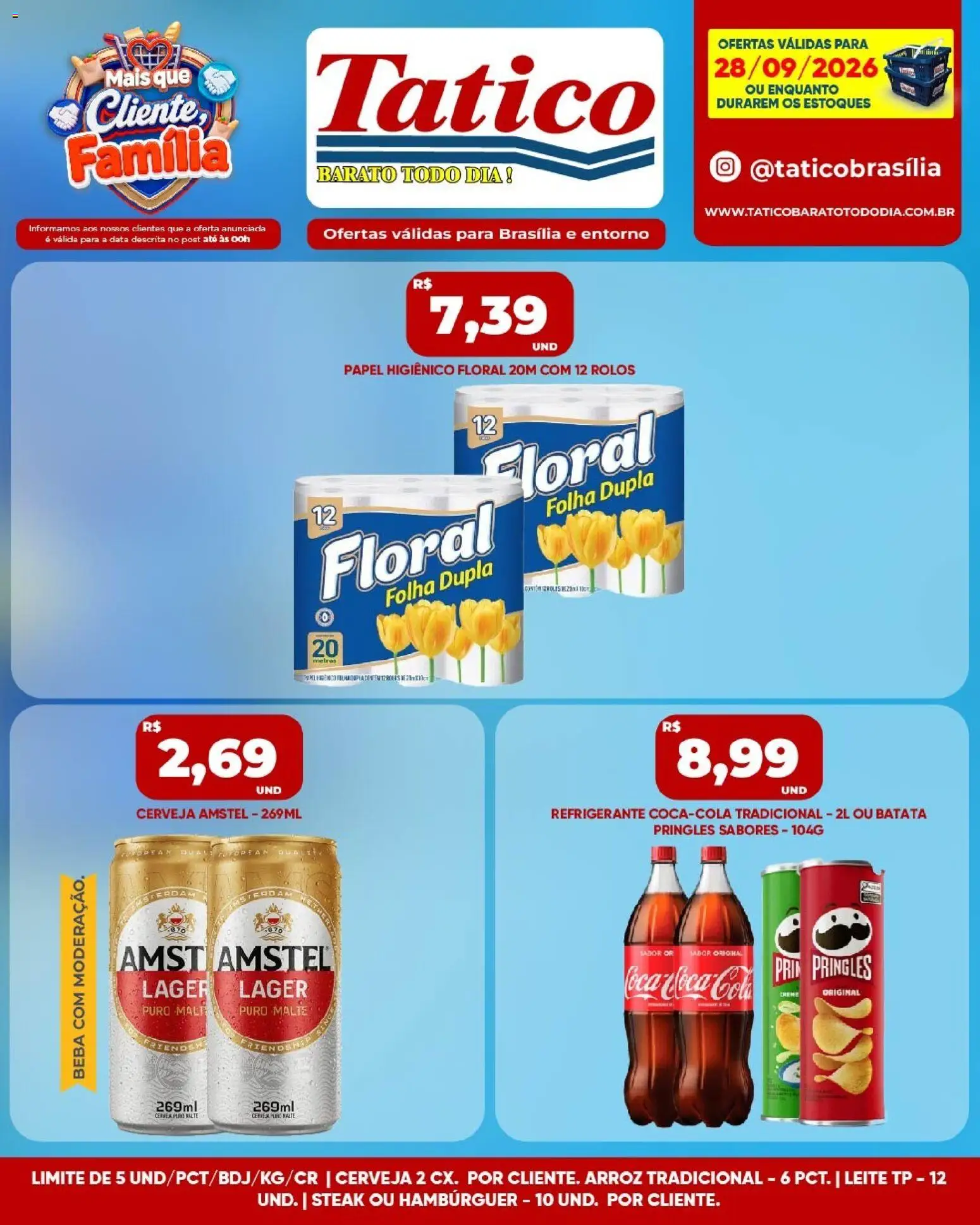 Tatico Folheto - válido de 28/09/2026 | Página: 3 | Produtos: Steak, Arroz, Batata, Papel higiênico