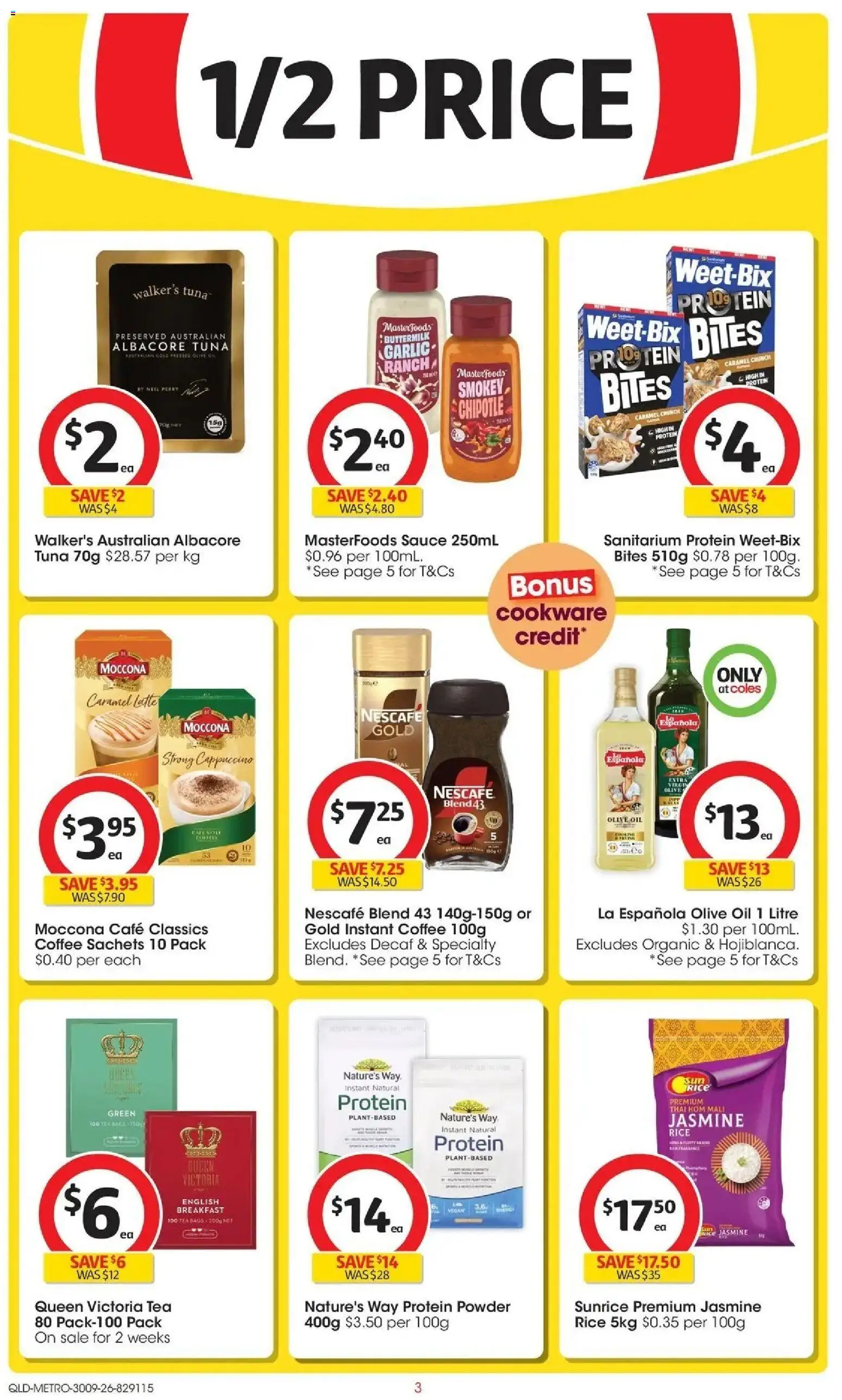Coles catalogue - valid from 30/09/2026 | Page: 3 | Products: Powder, Coffee, Cappuccino, Instant coffee