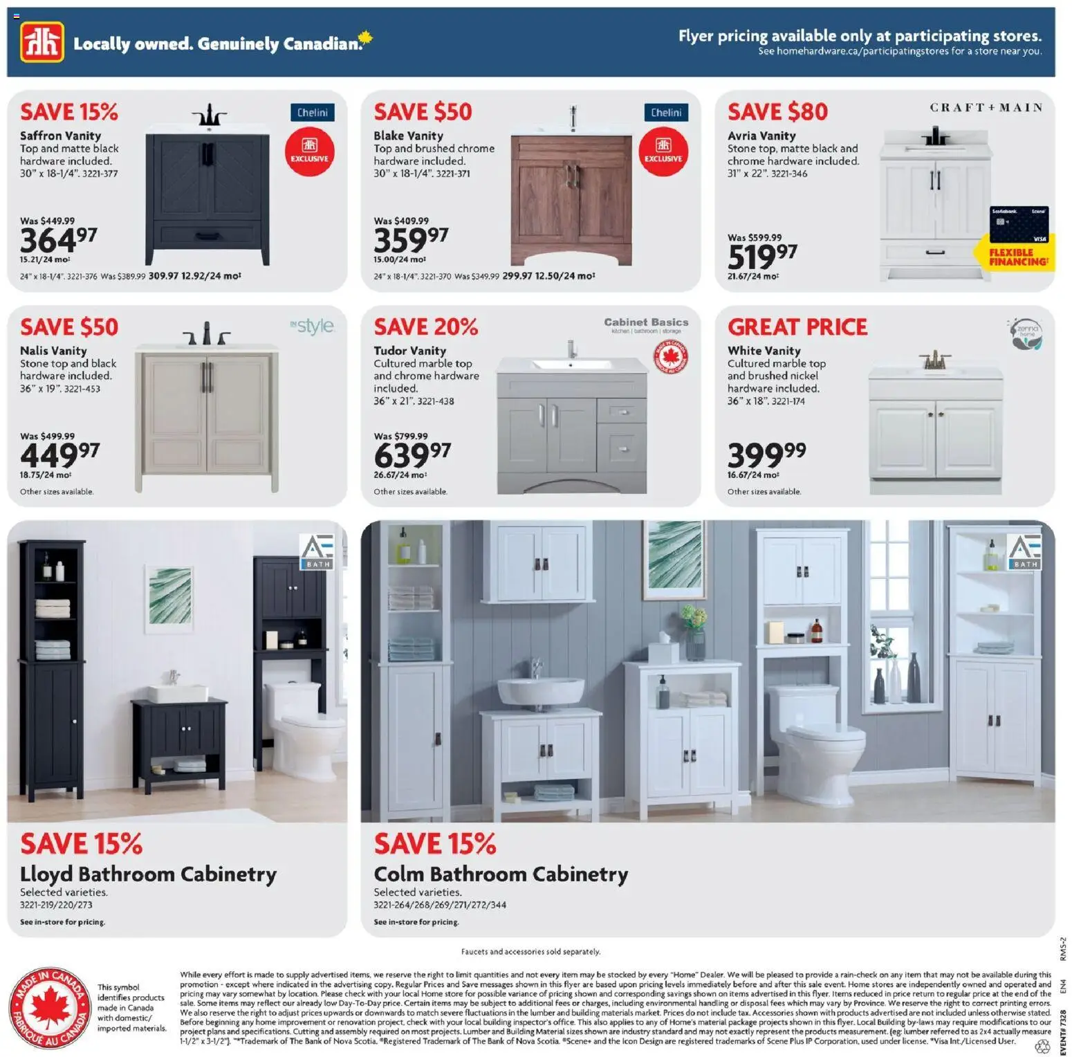 Home Hardware flyer valid from Jul 9, 2026 | Page: 8 | Products: Cabinet, Bath