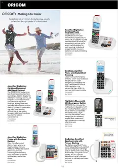 Preview of Mitre 10 - Assisted Living E-selection Guide 2025 - valid from 08/10/2025 | Page: 11 | Products: Mobile phone, Device, Answering machine, Mobile