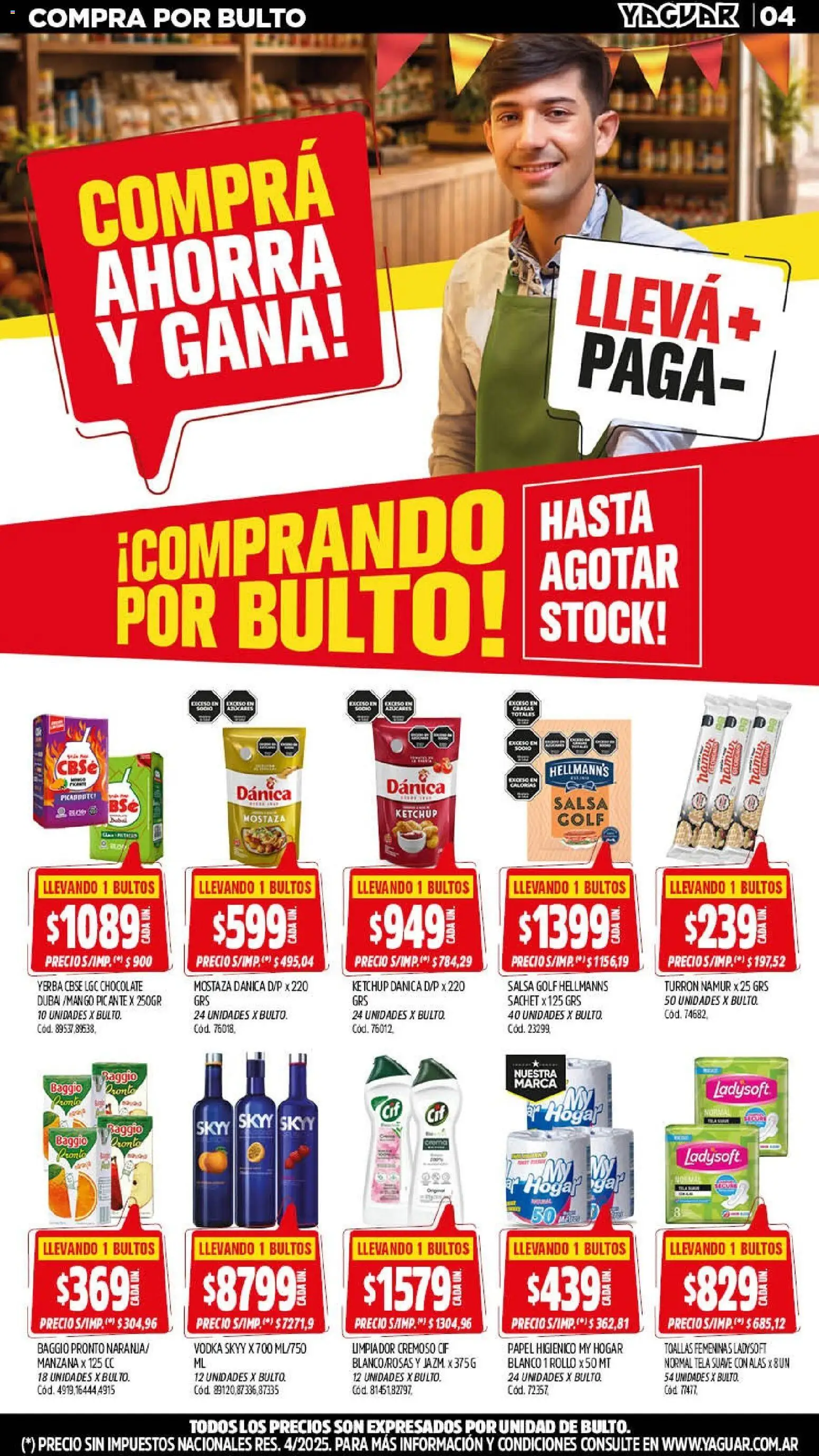 Yaguar - Oferta Semanal General Roca │ válido desde el 07/09/2026 | Página: 4 | Productos: Vodka, Papel higiénico, Yerba, Turrón