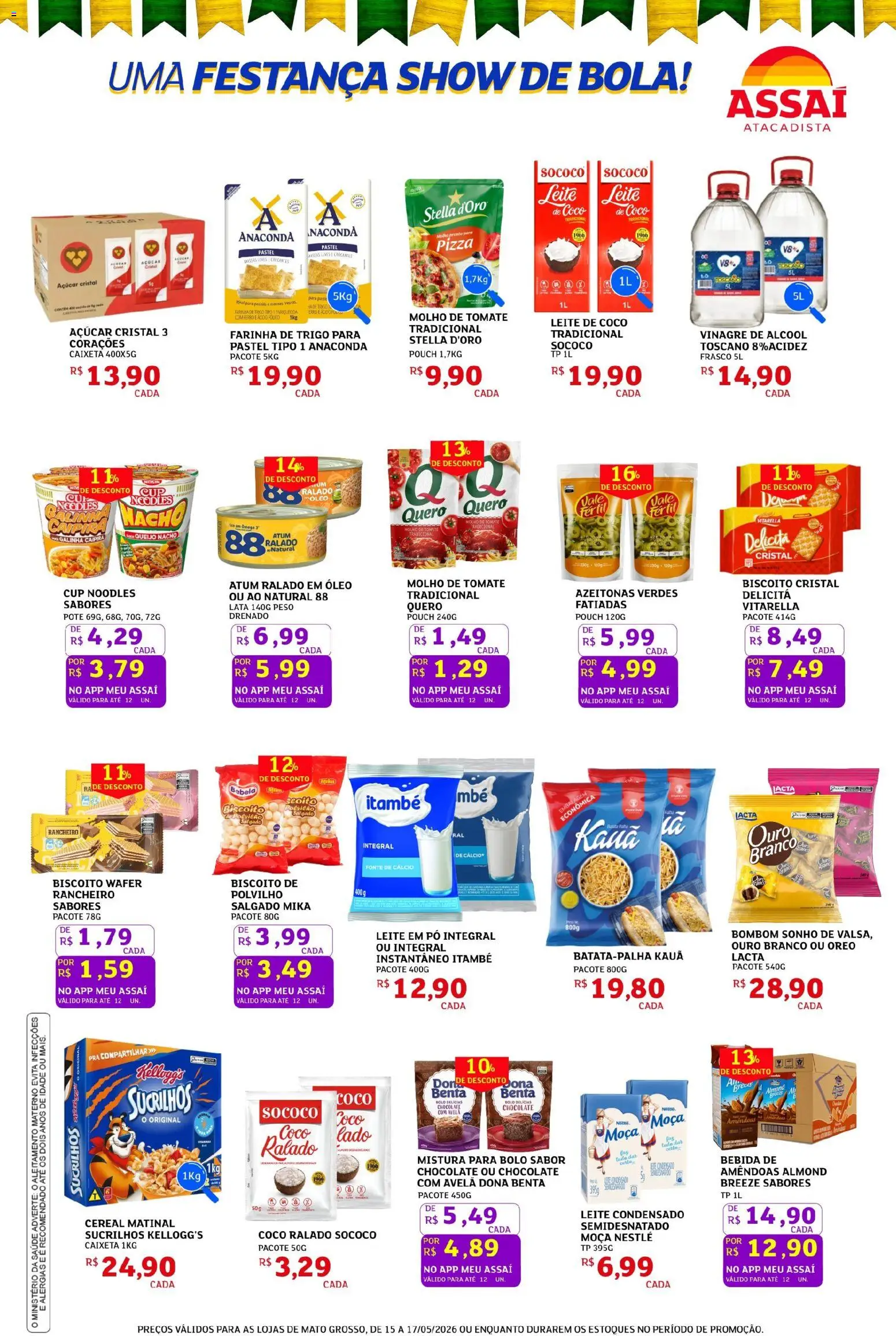 Assaí Atacadista Folheto - válido de 15.05.2026 | Página: 2 | Produtos: Ferro, Cálcio, Açúcar, Bombom
